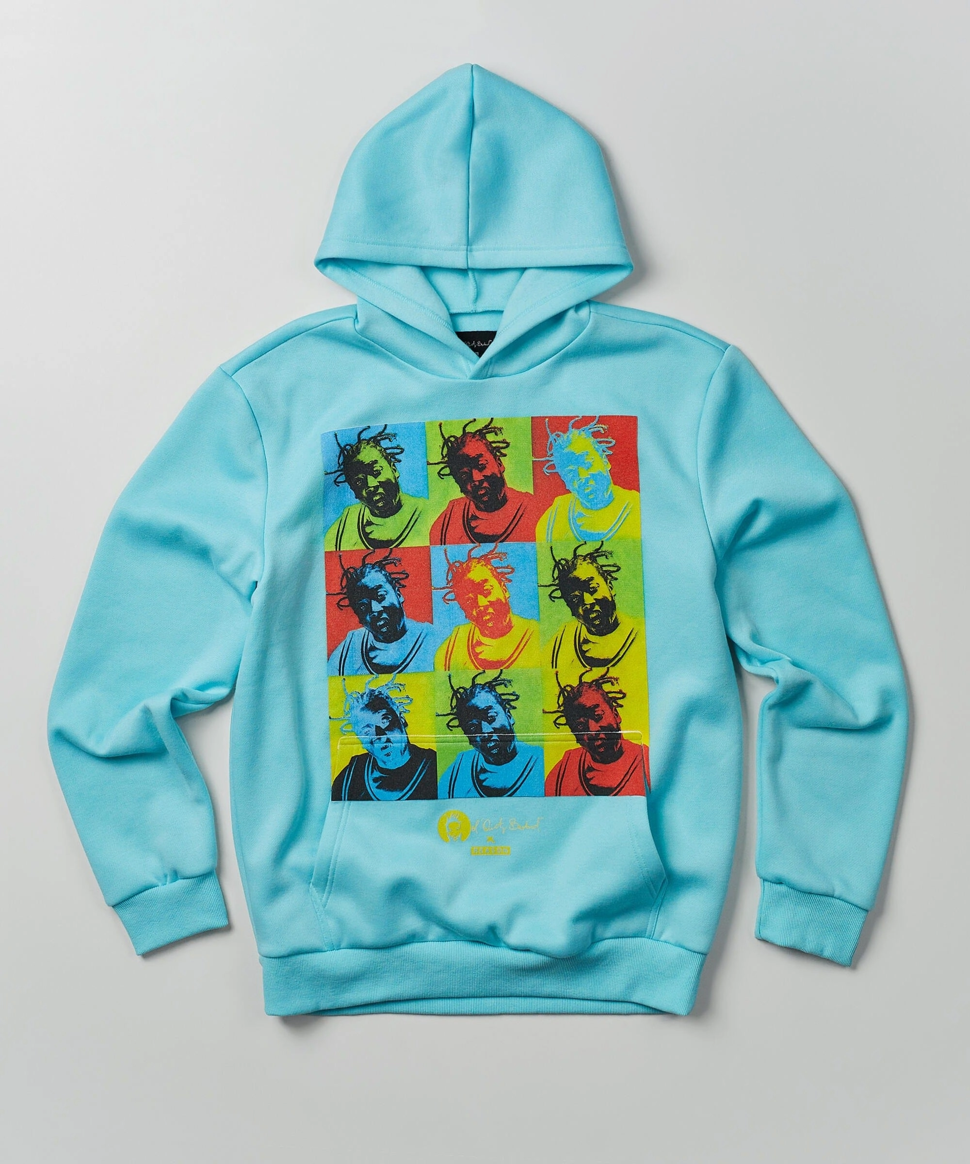 Textured Weave ODB Signature Hoodie - Light Blue