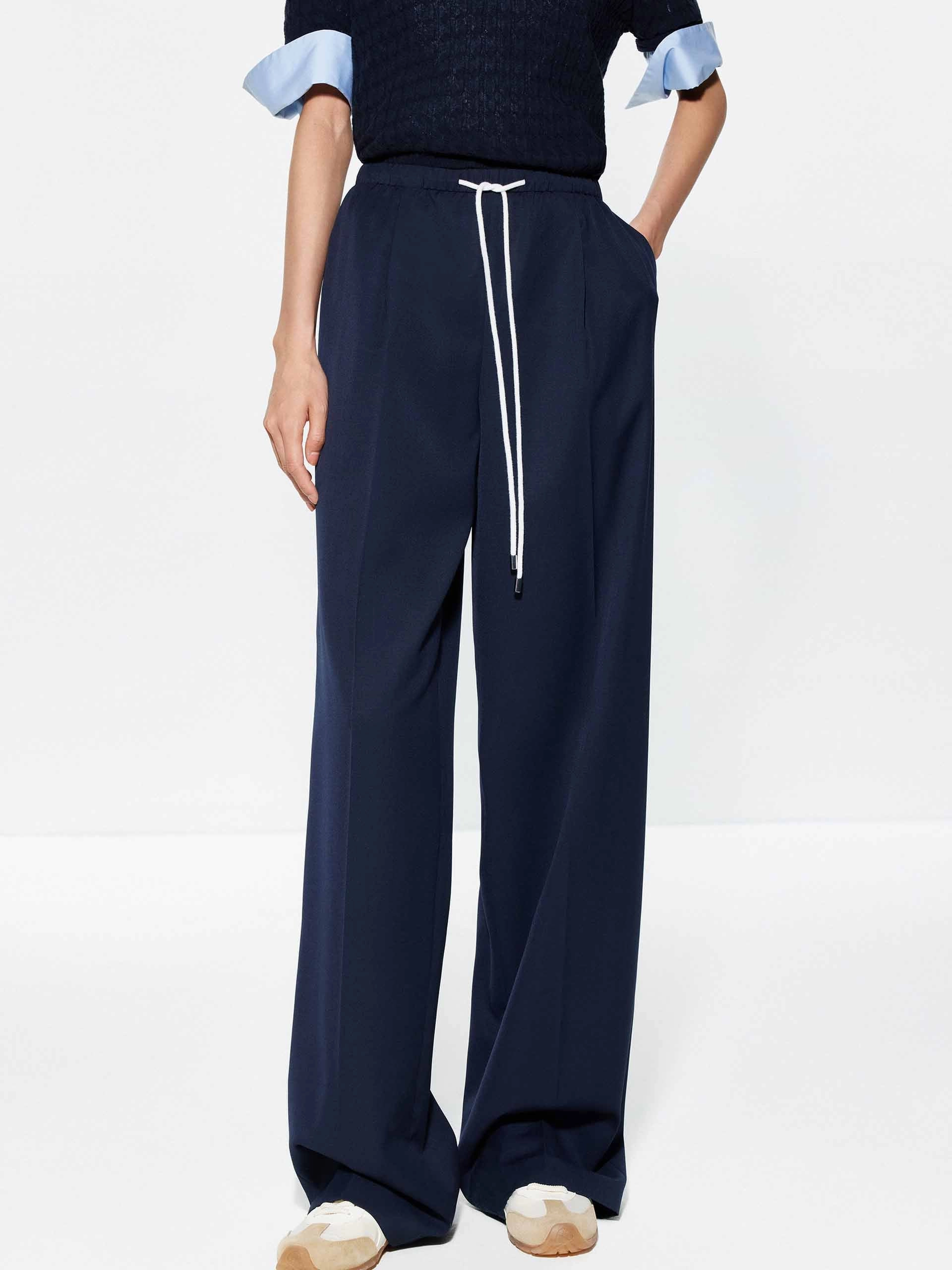 Drawstring Straight Cut Trousers Chill Comfort Fit Perfect Pair