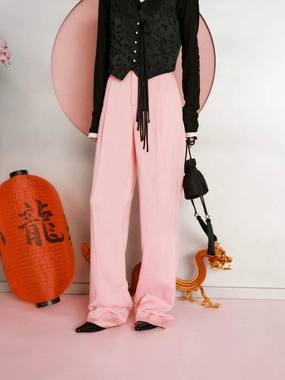Recycled fibers Flattering Design Wear Straight Leg Satin Pants
