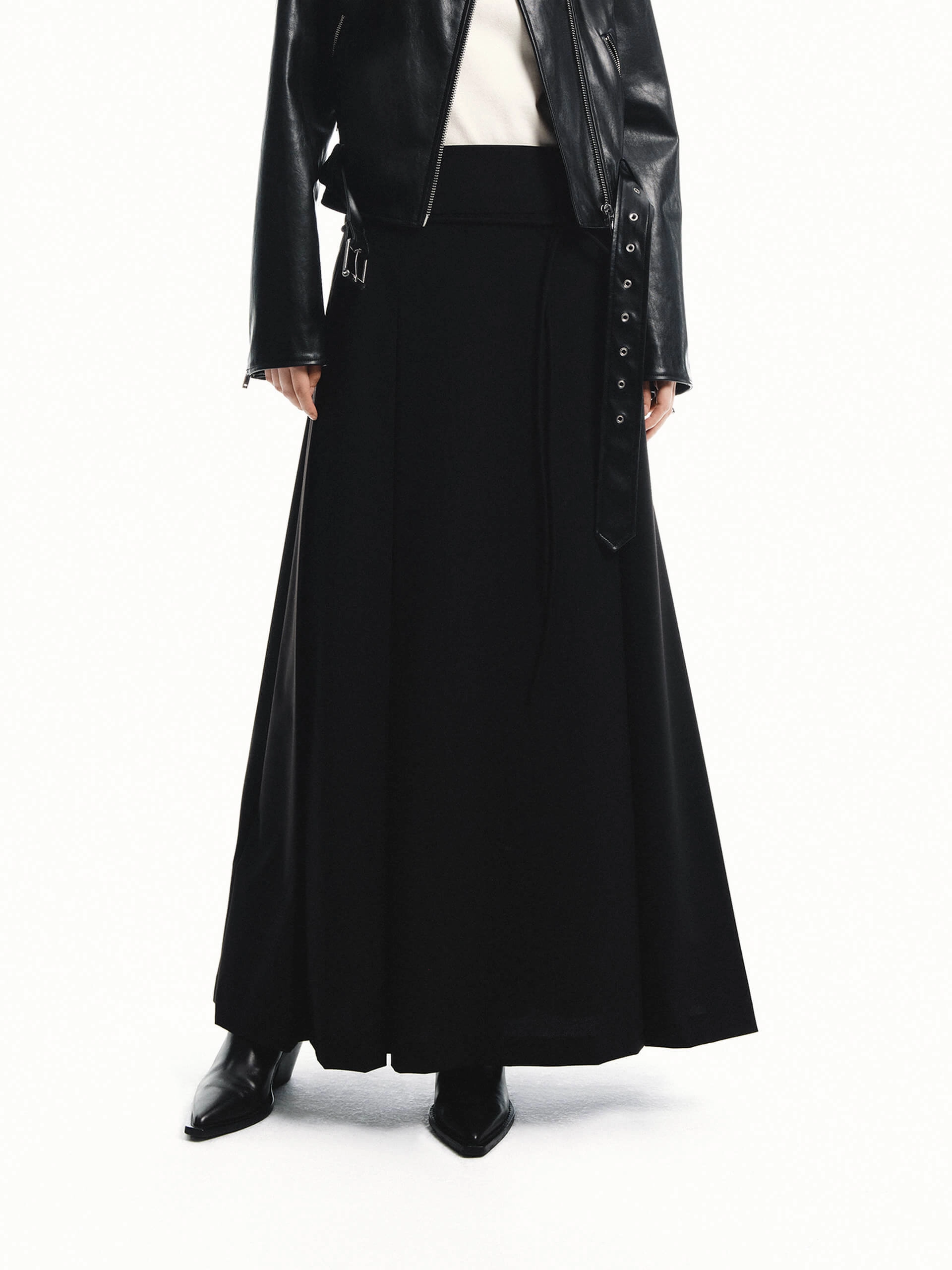 Casual Edge A-line Tie Detail Skirt