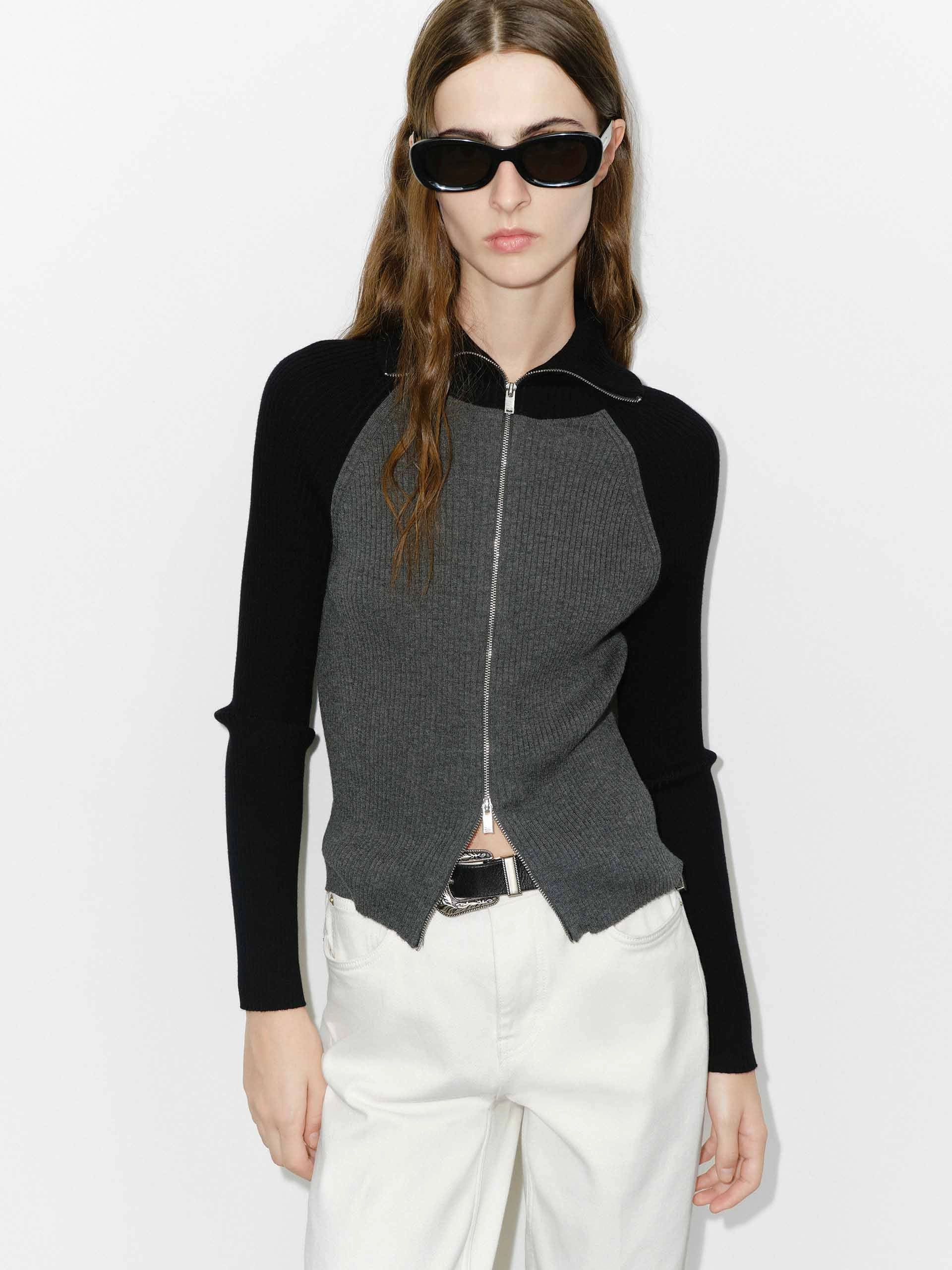 Close Fit Zipper Cardigan Lightweight Layering Option