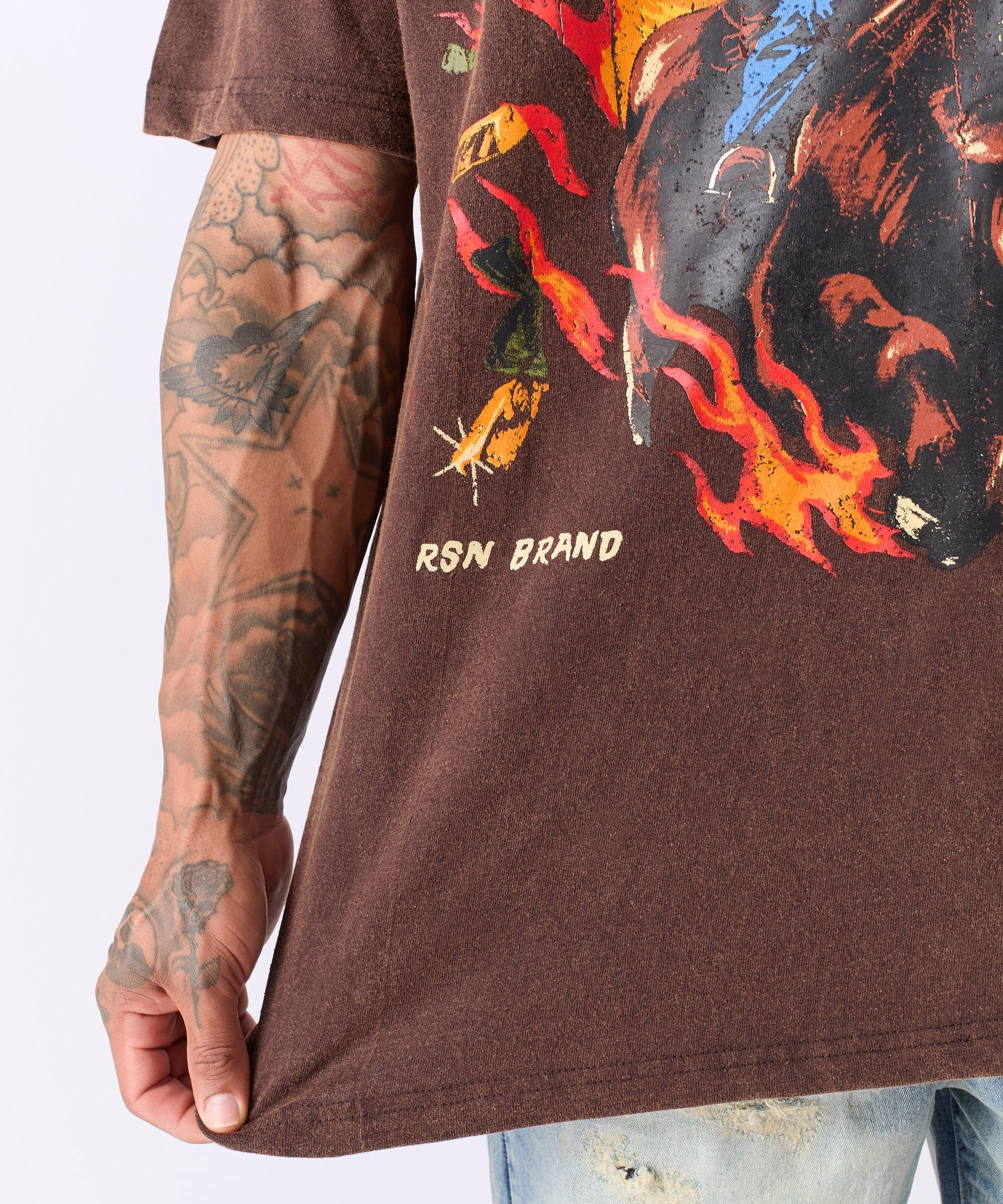 Ol' Money Short Sleeve Tee - Brown TaglessComfort