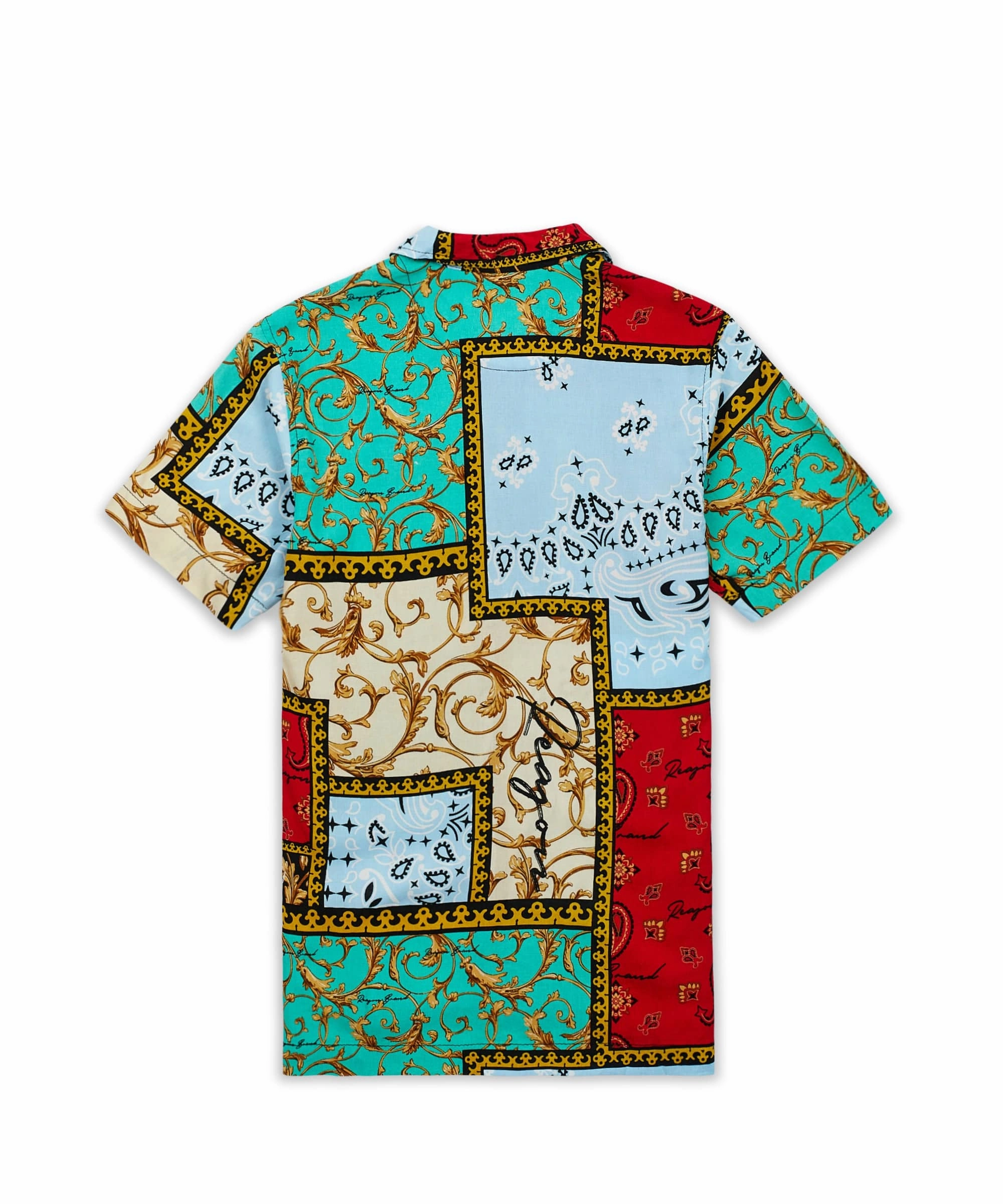 Olympian Allover Print Short Sleeve Shirt FlexibleCuff