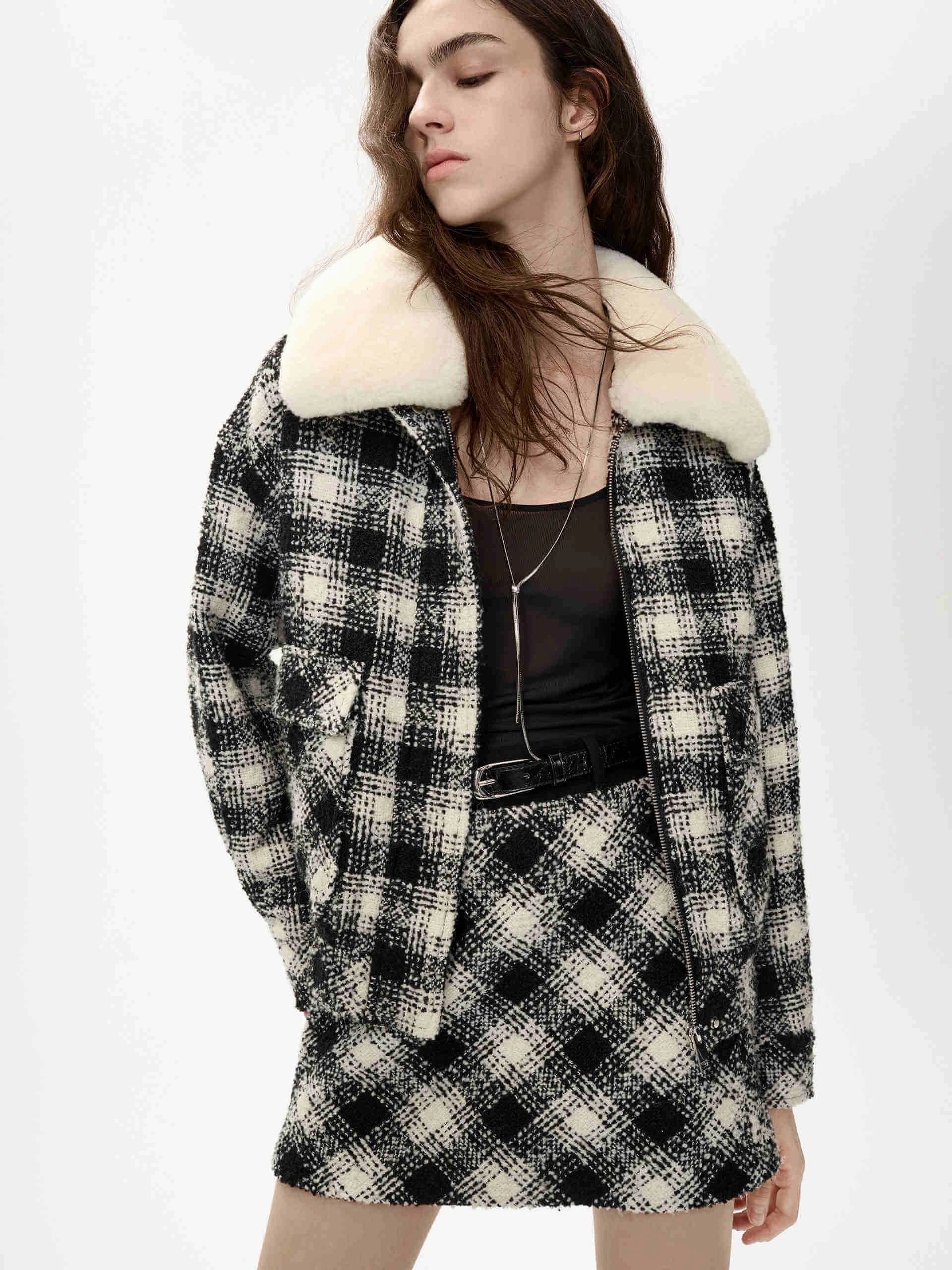 Detachable Collar Short Jacket Eco Certified Textile