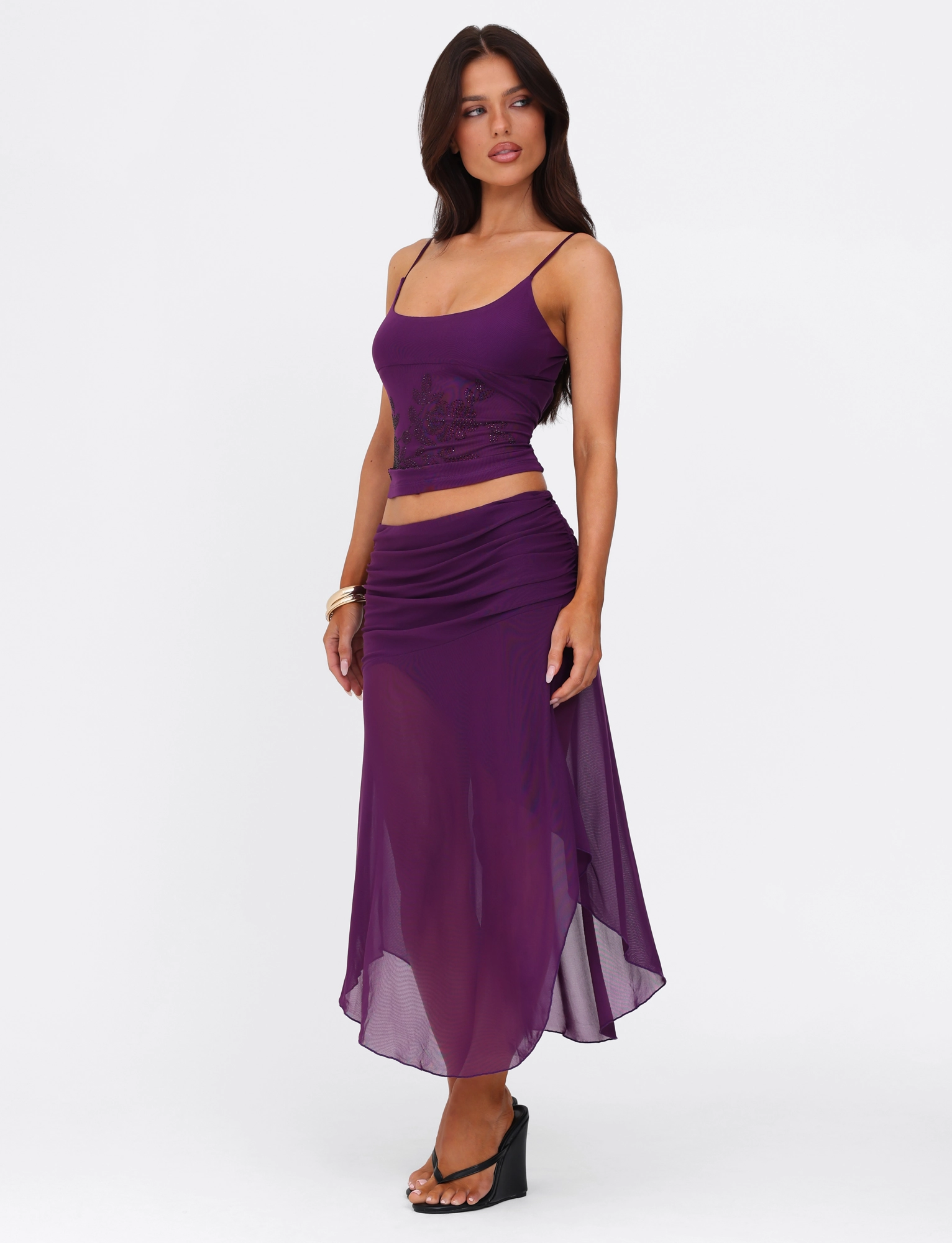 Stylist Pick Breathable Lining MARIANA SKIRT - PURPLE