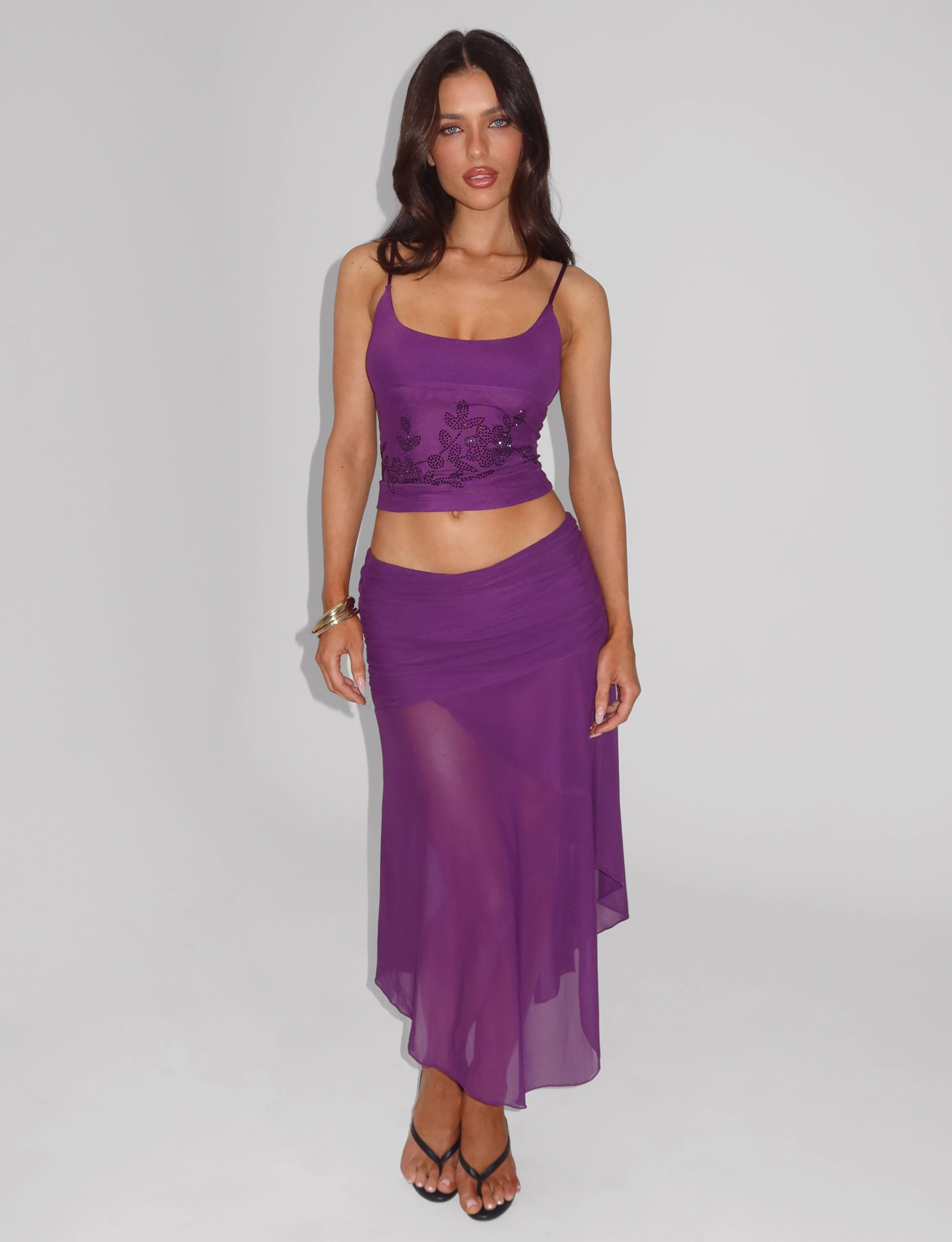 MARIANA SKIRT - PURPLE Corduroy texture