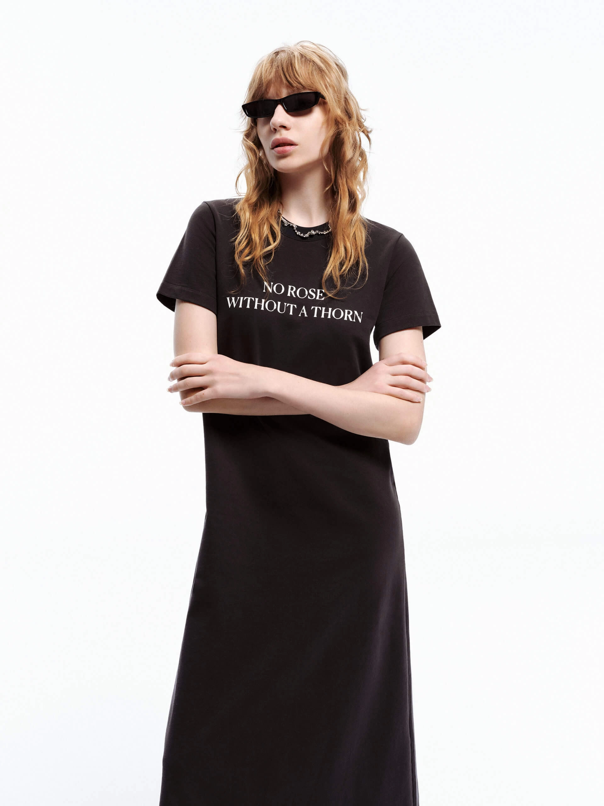 Fit For All Knot-Detail Back Slit Tee Dress
