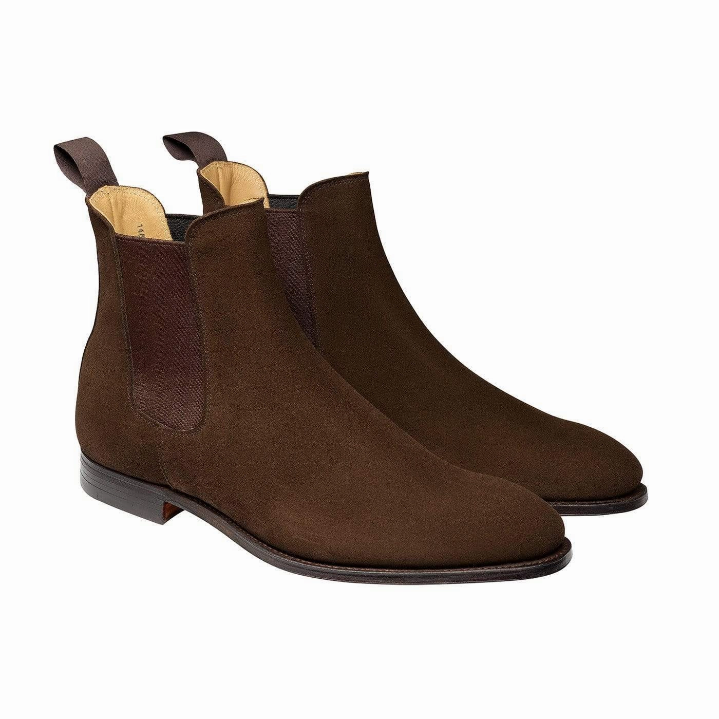 Bonnie Dark Brown Calf Suede Wedge Heel