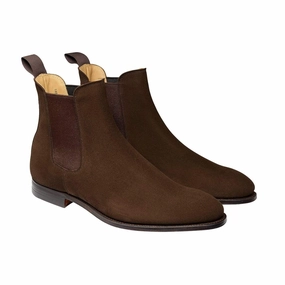 Bonnie Dark Brown Calf Suede Wedge Heel