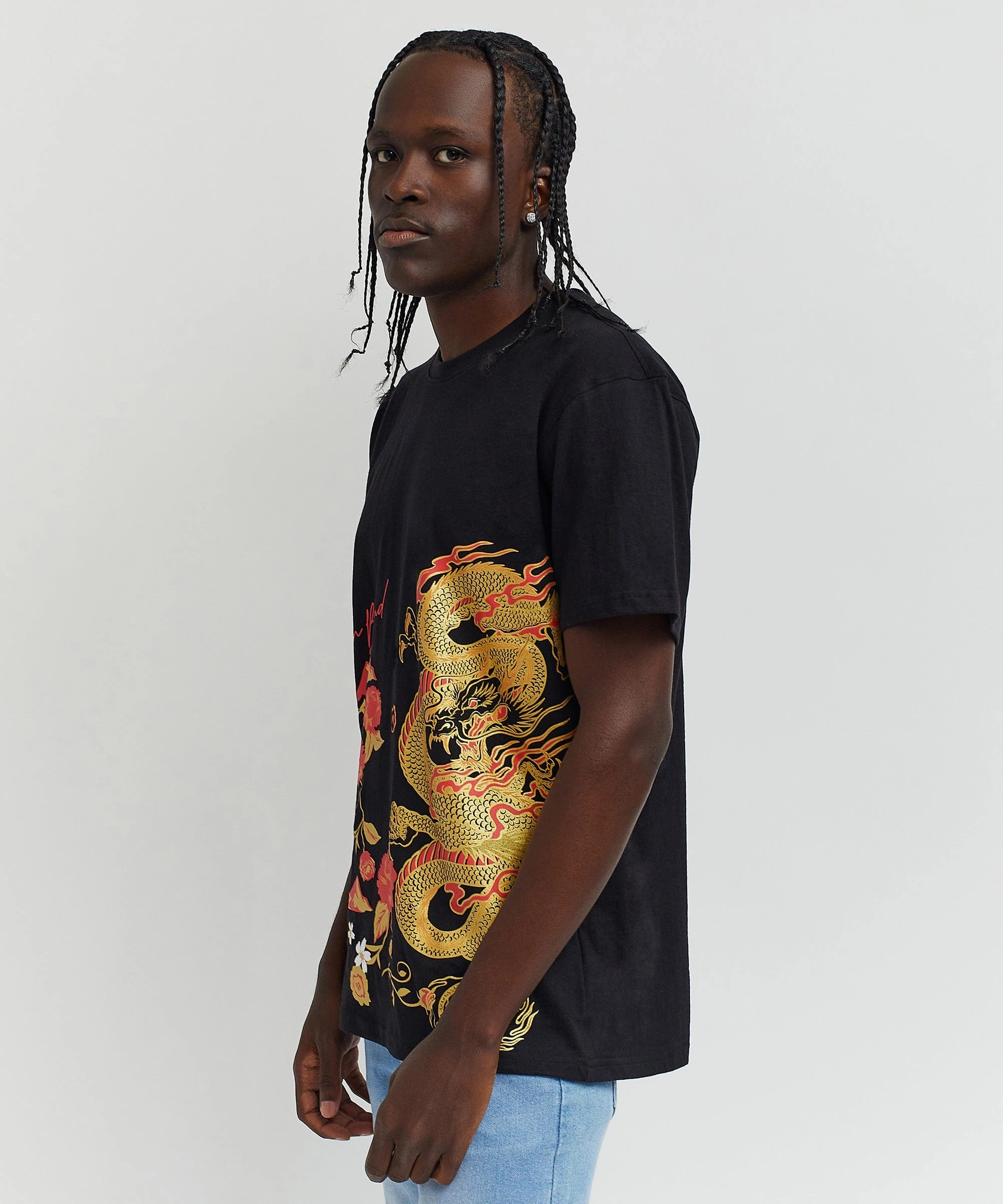Osaka Front Print Short Sleeve Tee - Black MeshPanel Layered Ventilation Zones