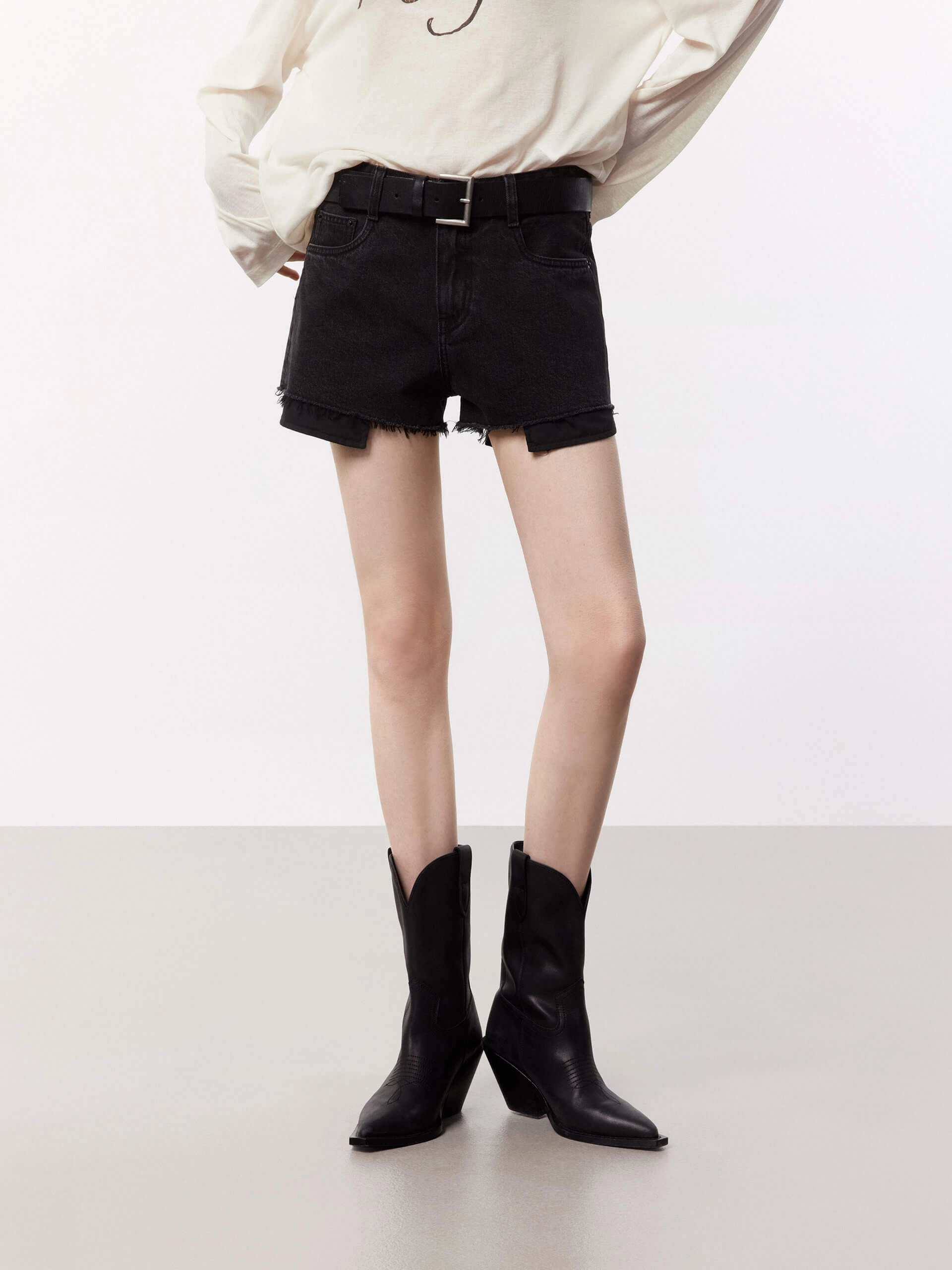 Low Waist Denim Shorts Slim wear