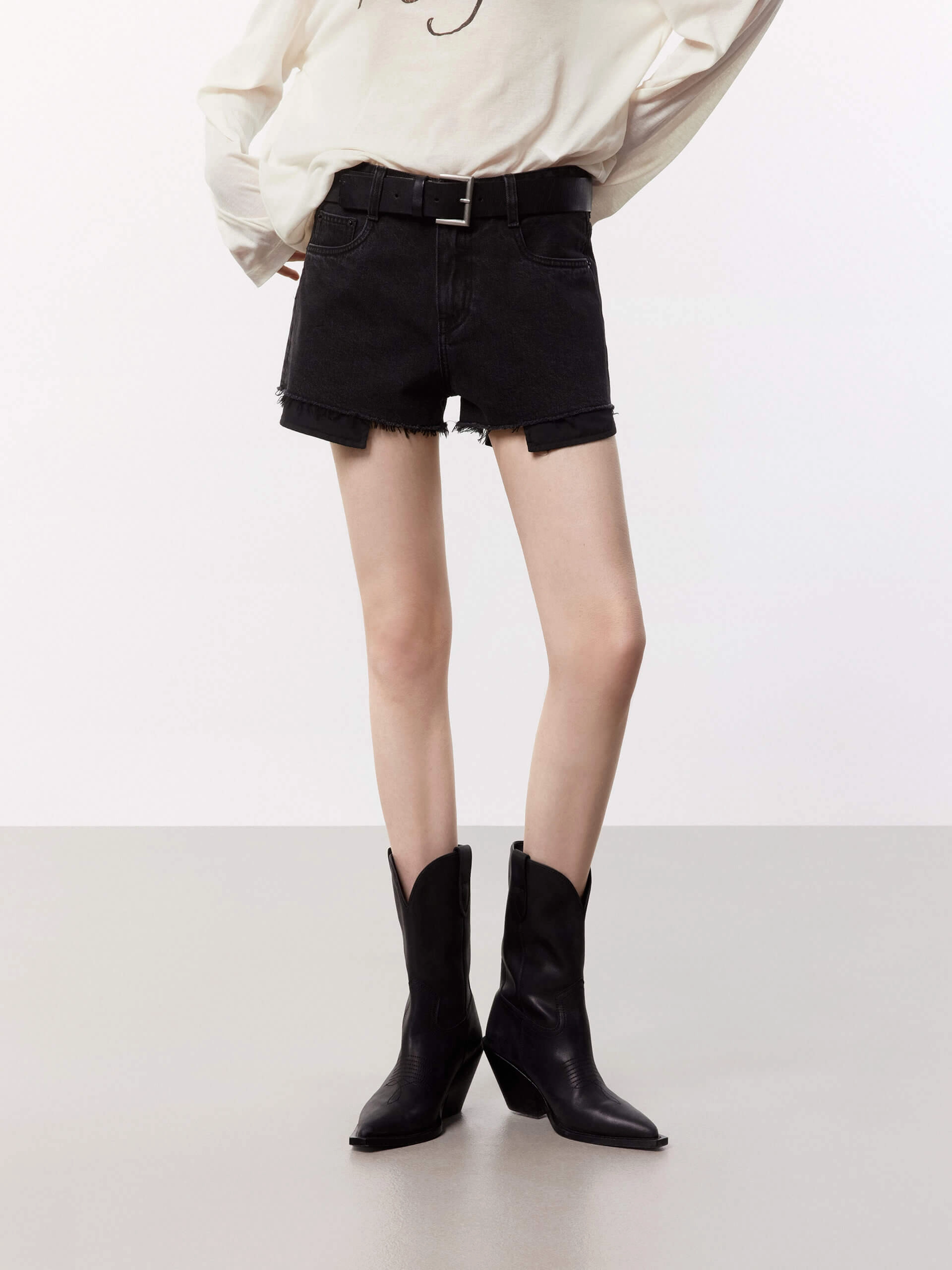 Athletic Flex Wear Comfort Wear Fit Low Waist Denim Shorts