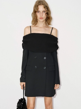 Cloud Light All-Season Comfort Wool Mini Blazer Dress