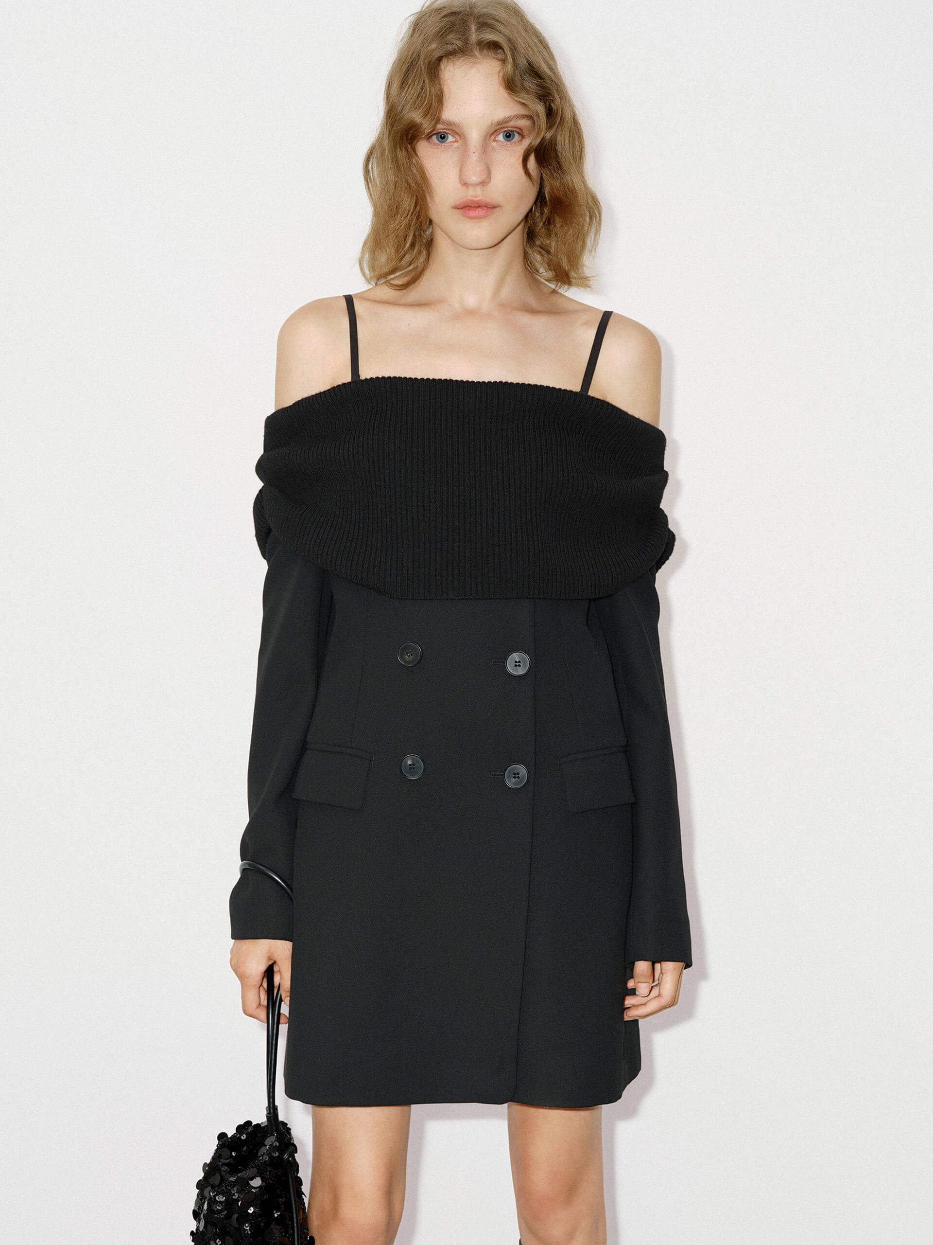 Ceremony Ready Wool Mini Blazer Dress