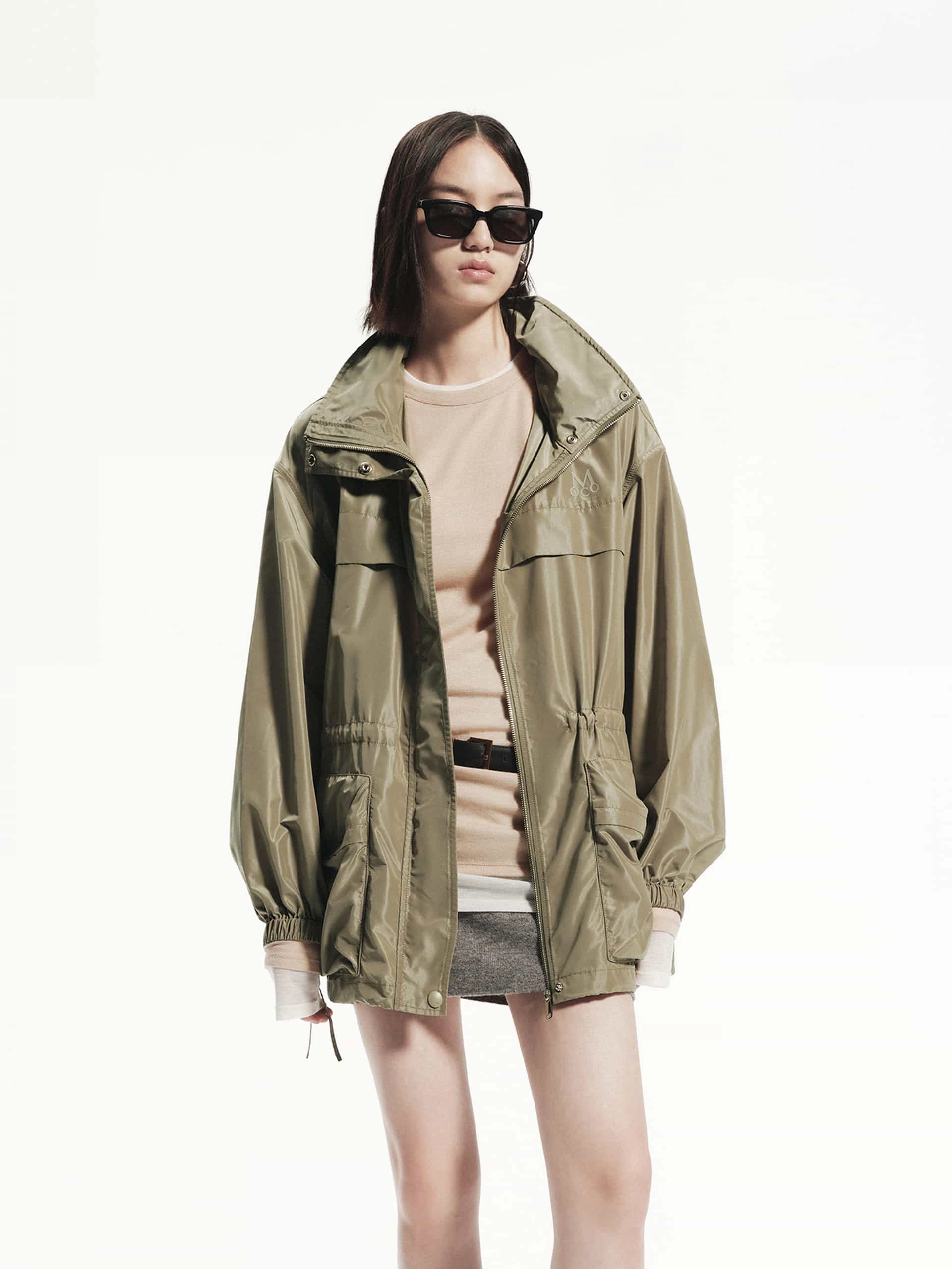 Fun Design Oversize Drawstring Hood Coat