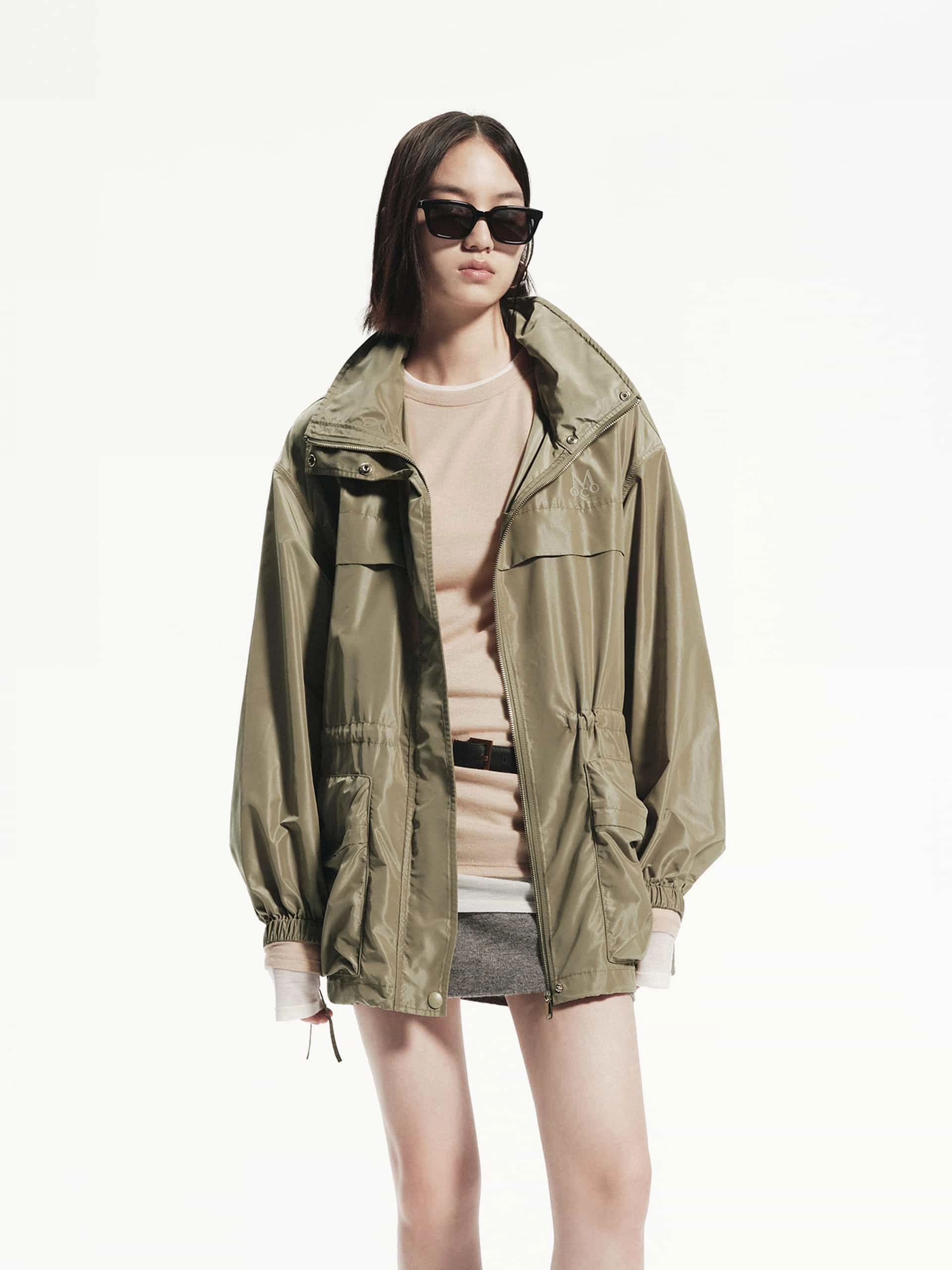 Oversize Drawstring Hood Coat HeatRetentionTechnology