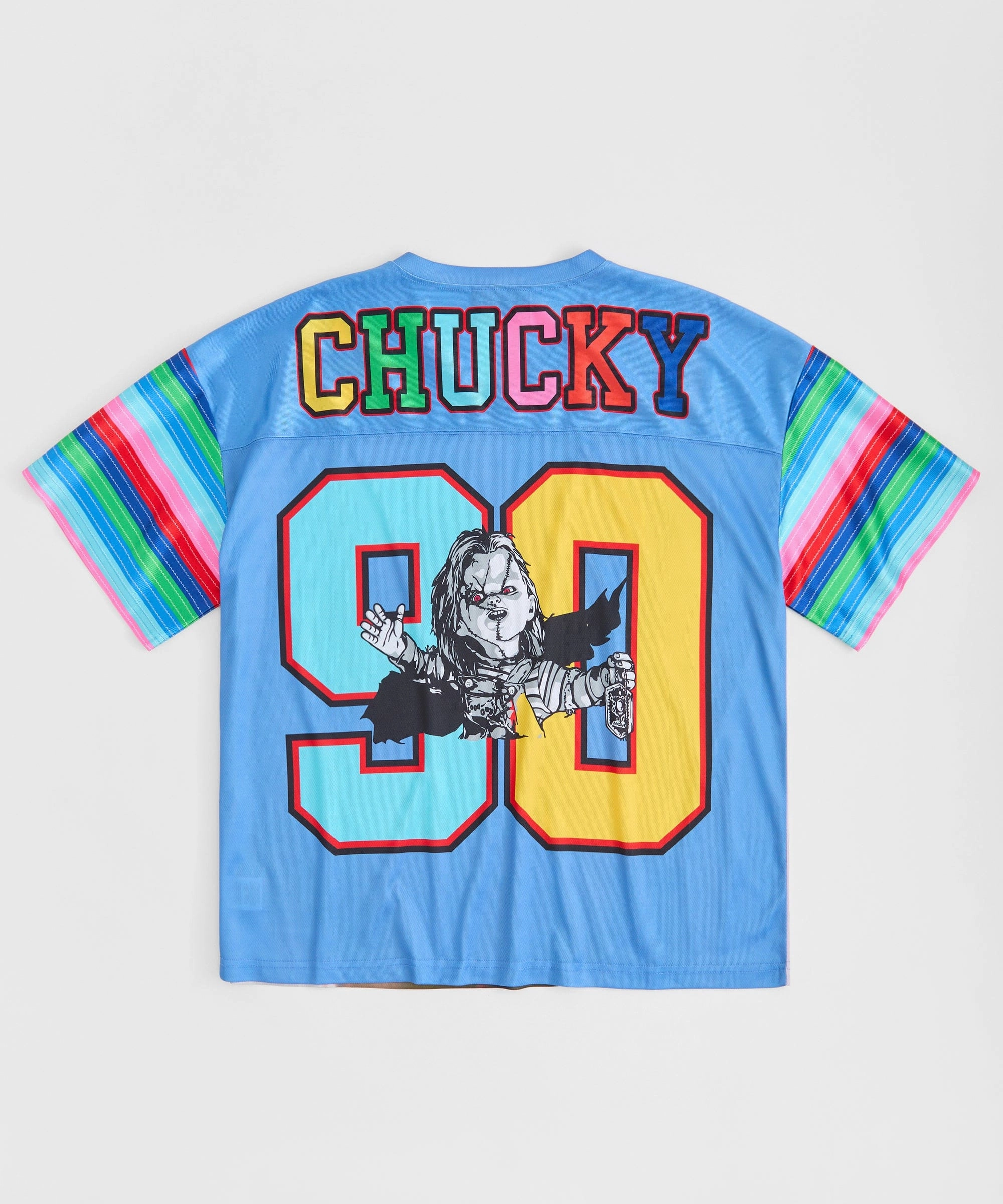 BreathableMoistureBarrier UV Protective Coating Chucky 90 Football Jersey - Blue