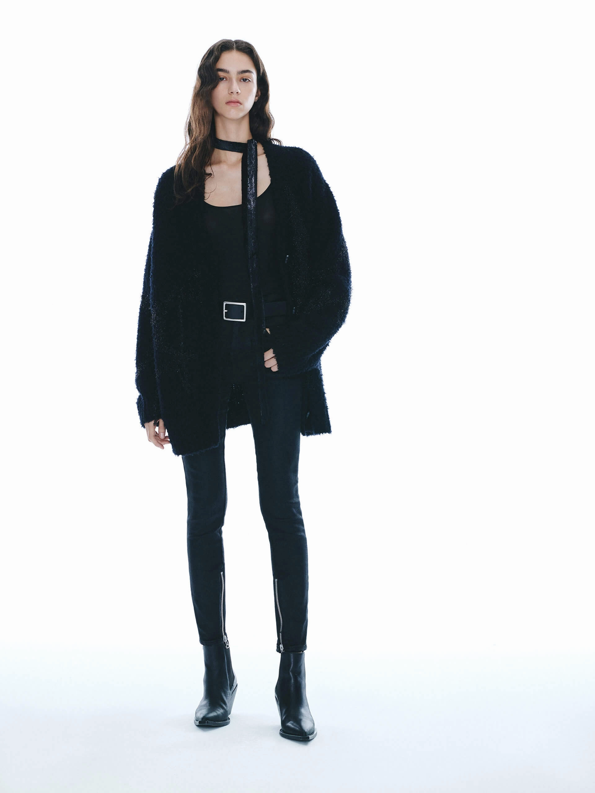 Oversized Fuzzy Knit Cardigan Soft Inner Lining