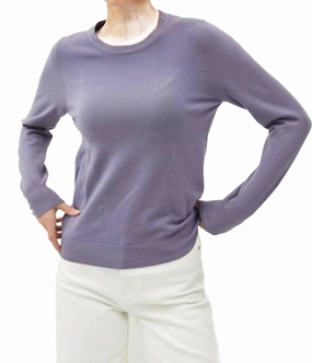 Crew Neck Sweater In Lavander Functional Comfort Trendy Warmth
