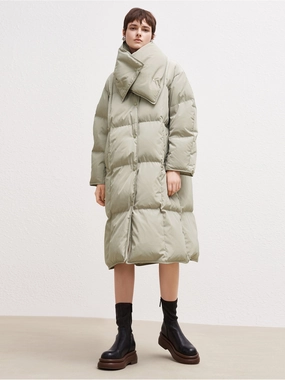 Adjustable hood design Ventilation System Detachable Scarf Down Coat