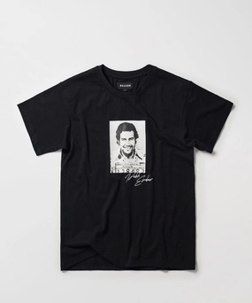 Pablo Mugshot Short Sleeve Tee - Black Contoured Side Panels