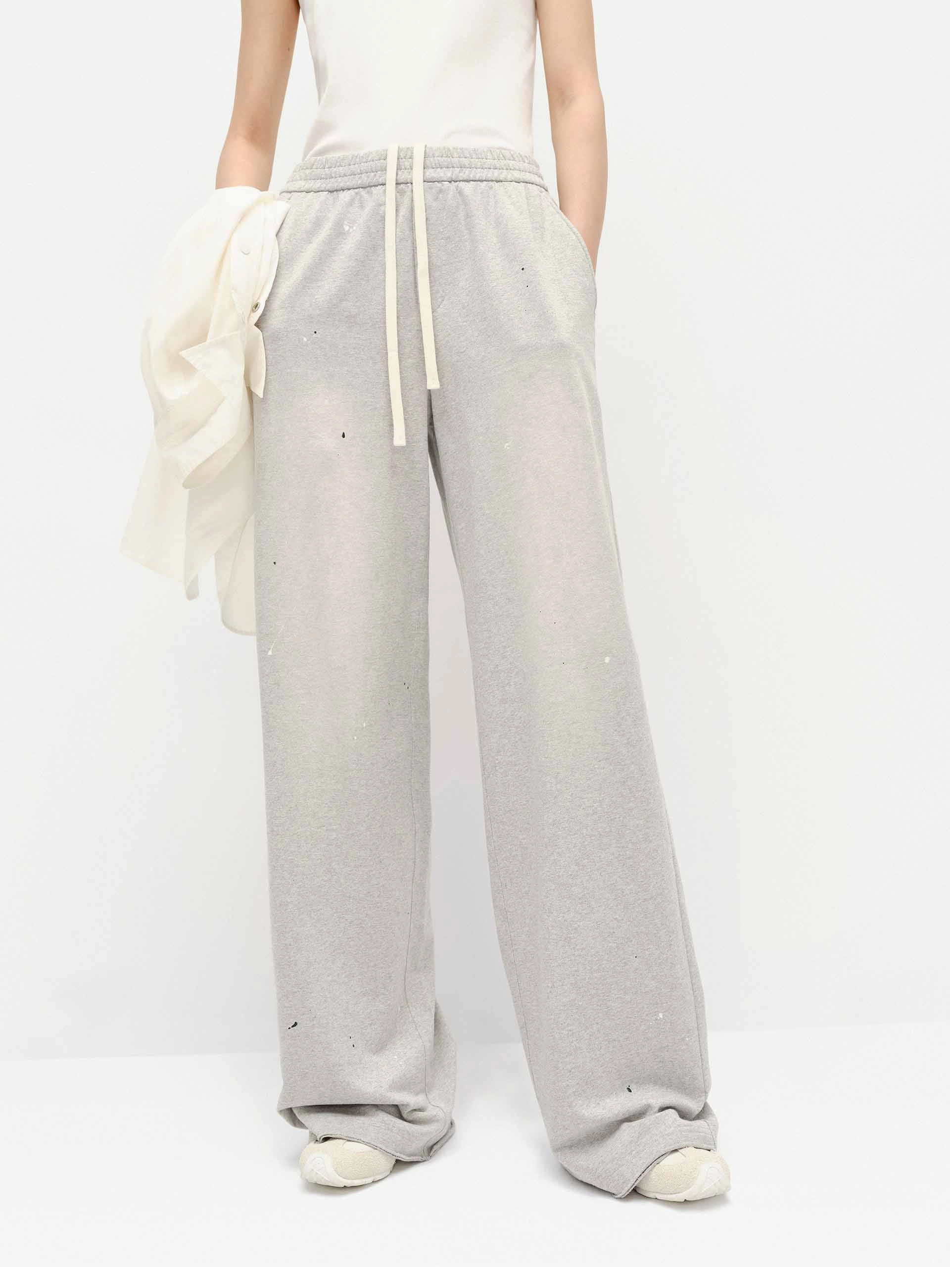 Paint Detail Cotton Pants Perfect Movement