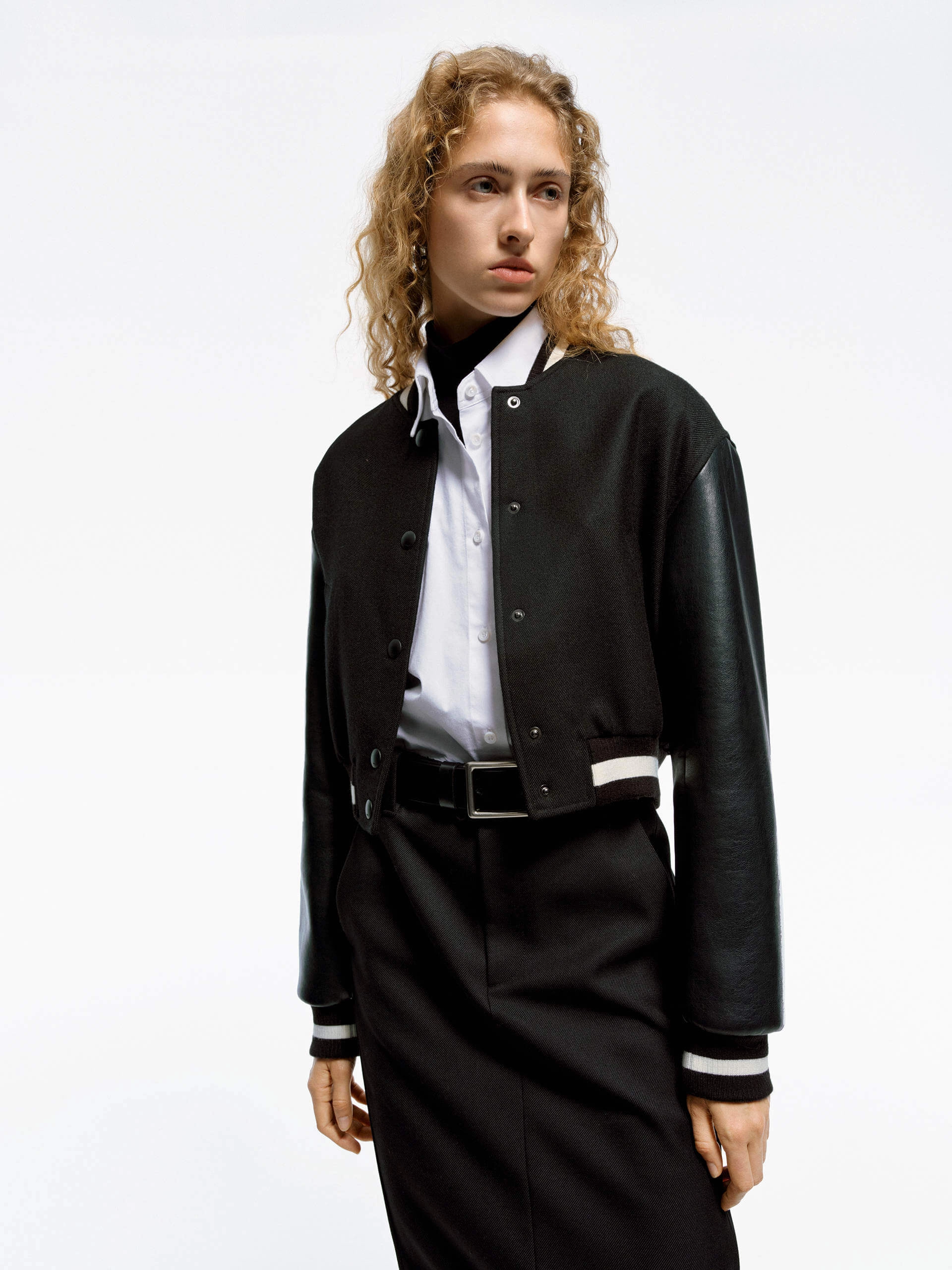 Paneled Cropped Jacket Stay Dry Interior