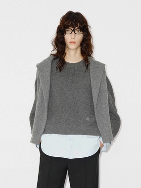 Quick Dry Blend Recycled Polyester Paneled Detail Knit Sweater