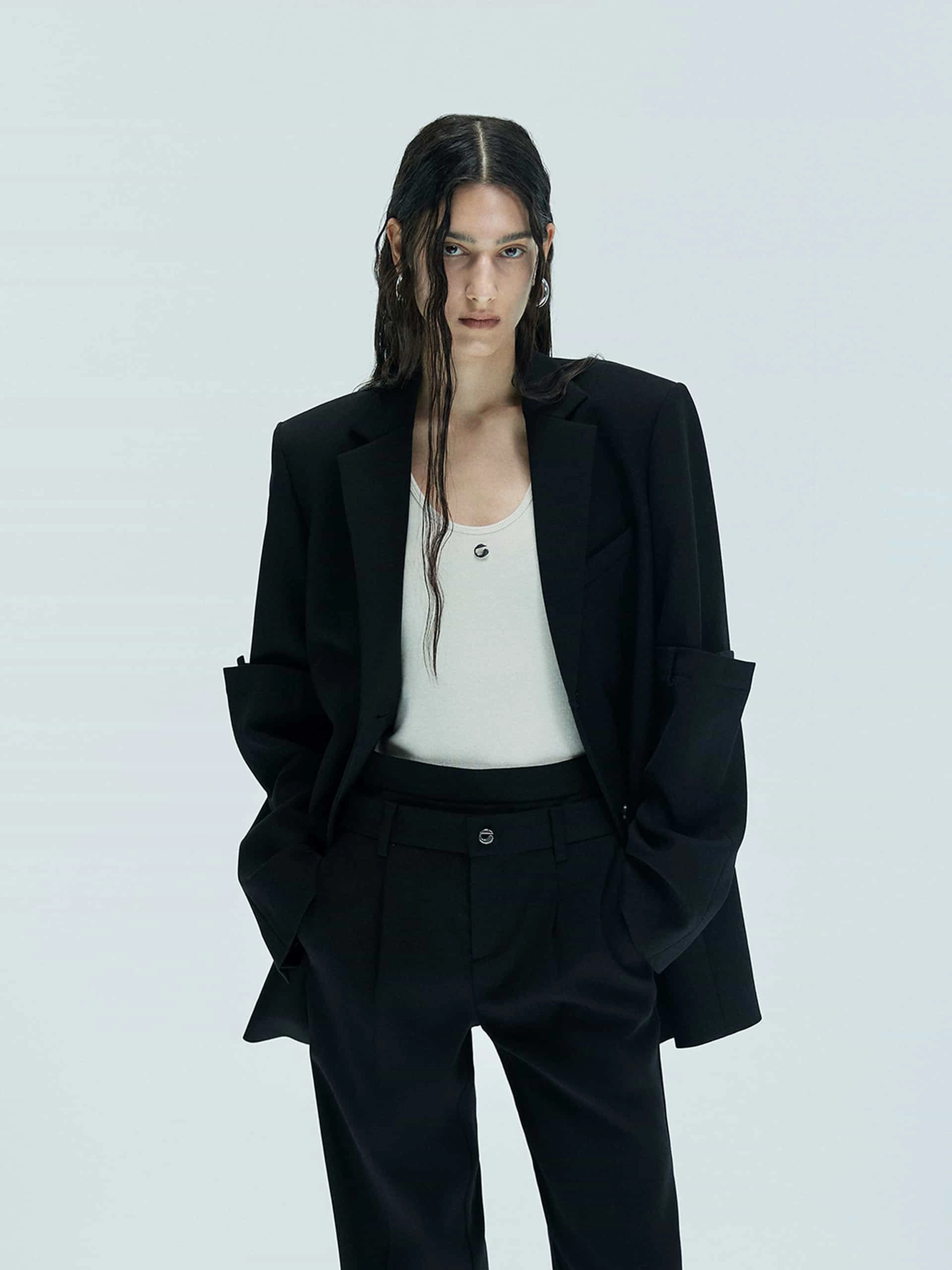 Paneled Detail Tailored Blazer NonRestrictiveCut