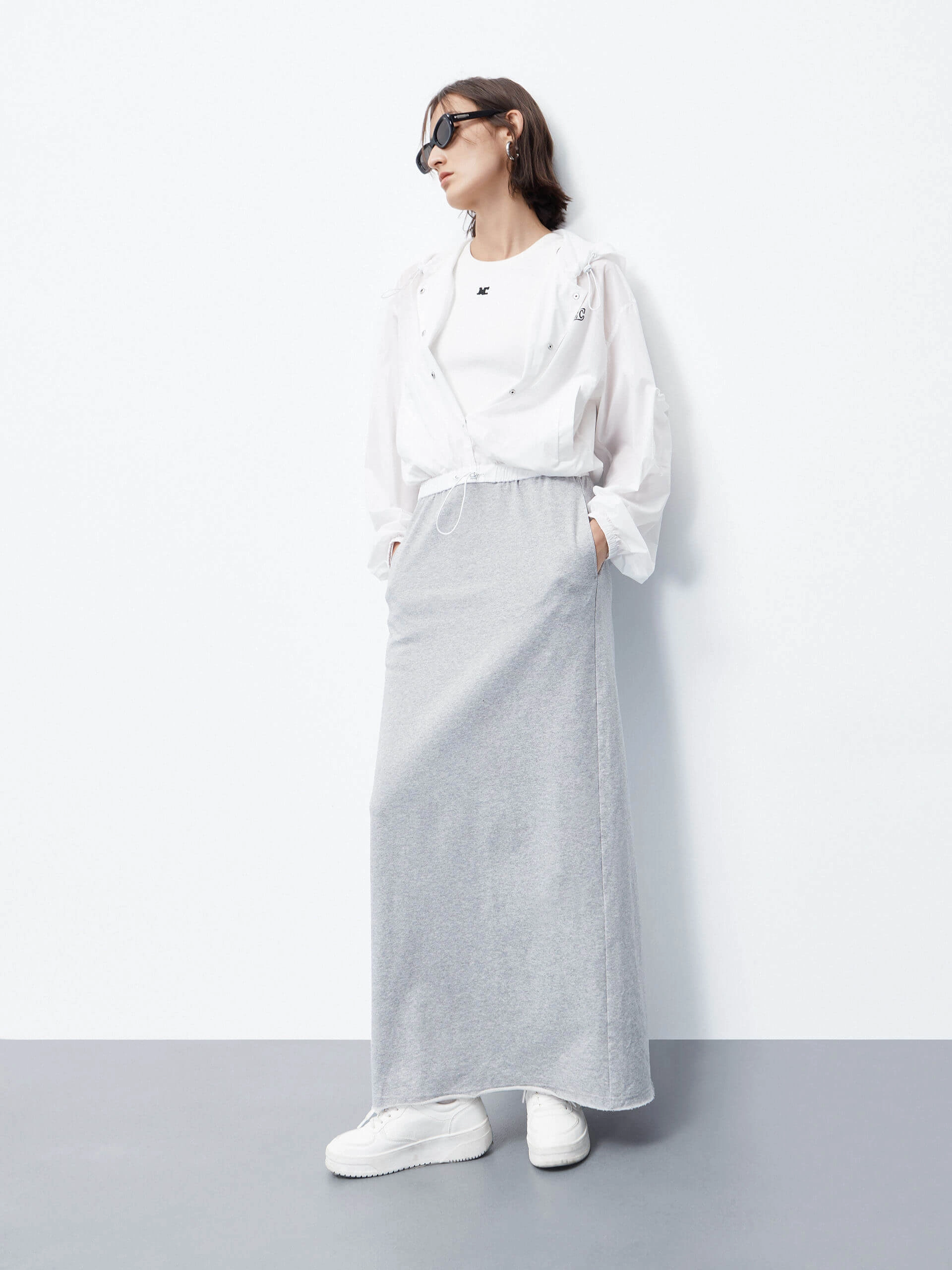 Paneled Hood Maxi Dress Timeless Look Wear