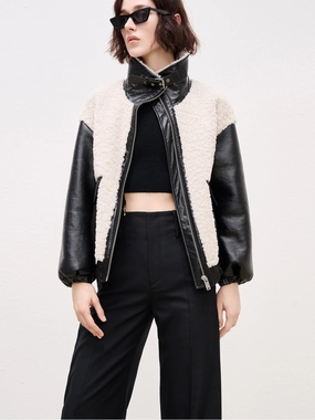 Abrasion Resistant Trim Transitional Wear Paneled Stand Collar Jacket