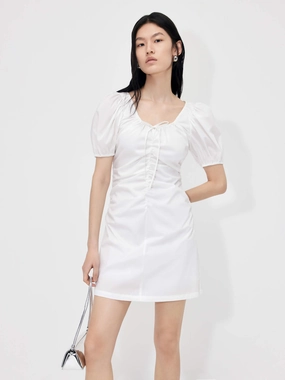 Pleated Detail Waist Dress Everyday Ready