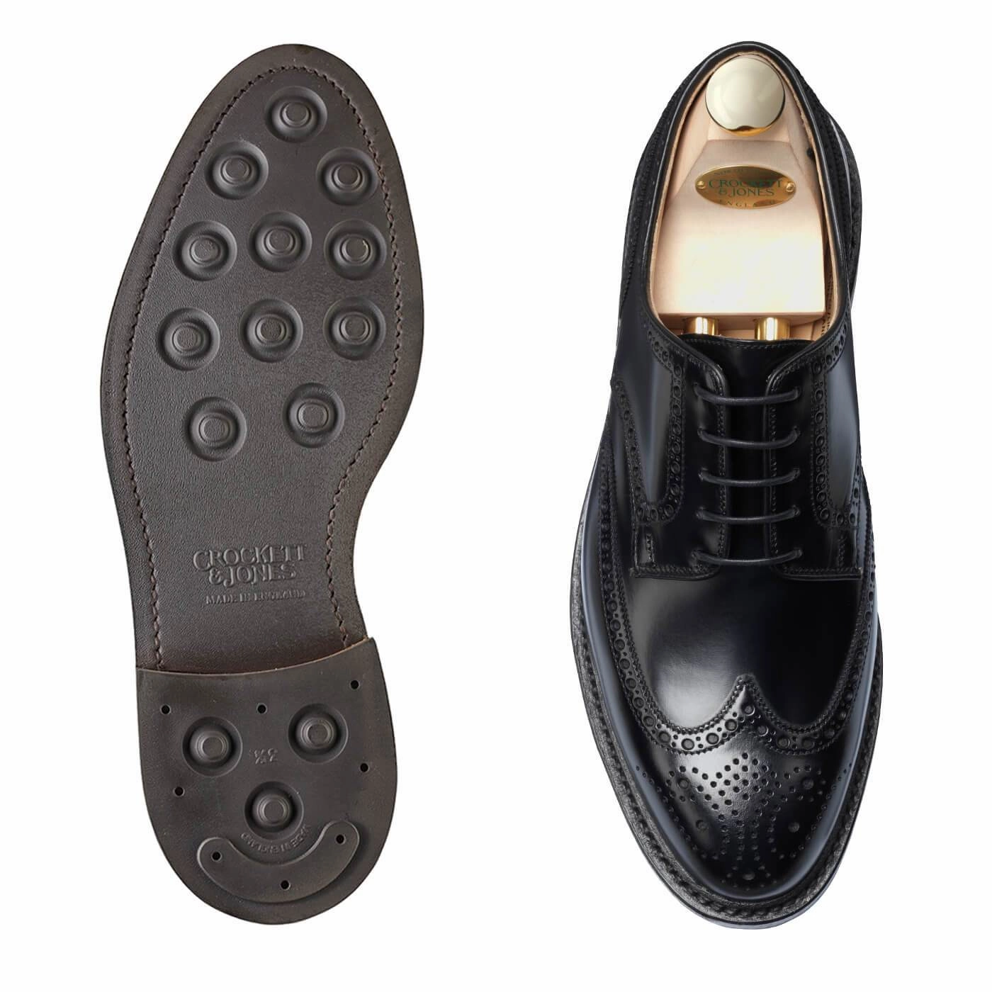 Pembroke Black Cavalry Calf Classic Formal Edge