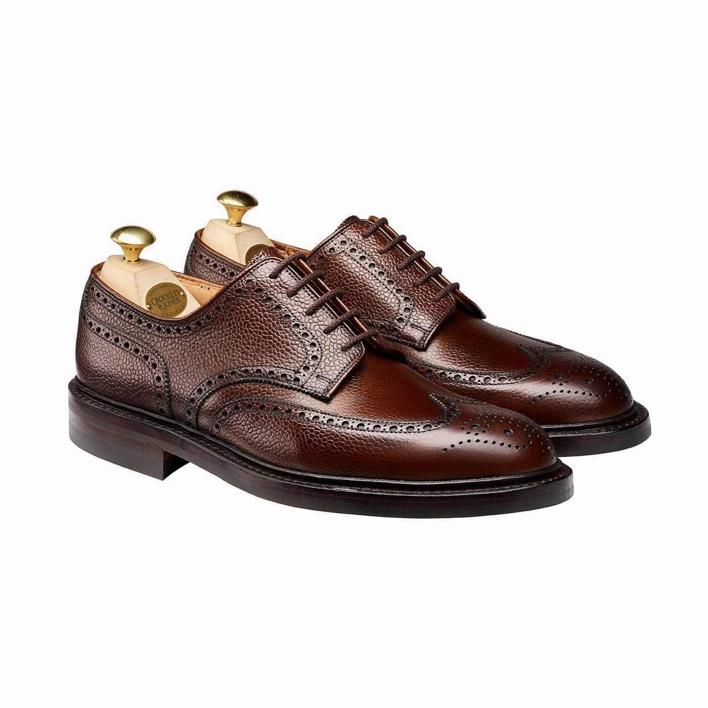 Pembroke Dark Brown Scotch Grain Sleek lines
