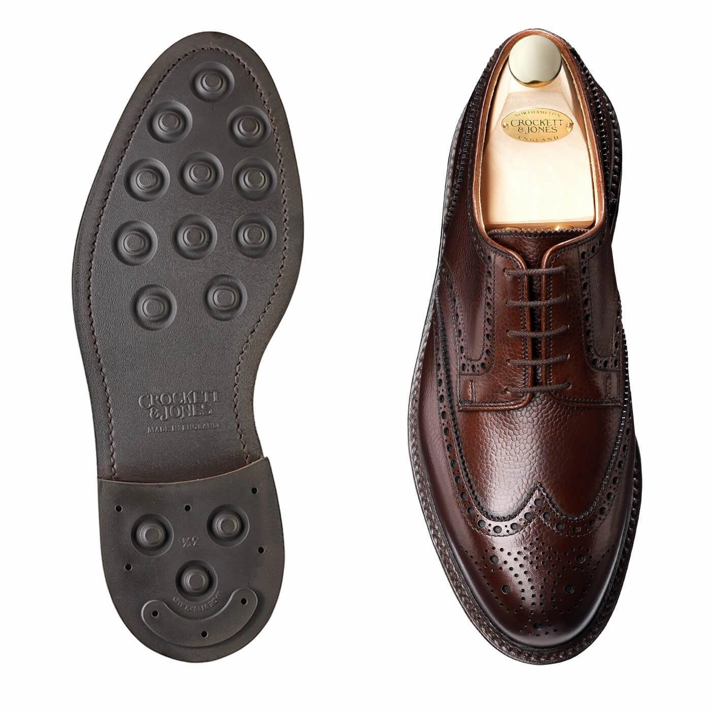 Sleek Tailored Edge refined design Pembroke Dark Brown Scotch Grain