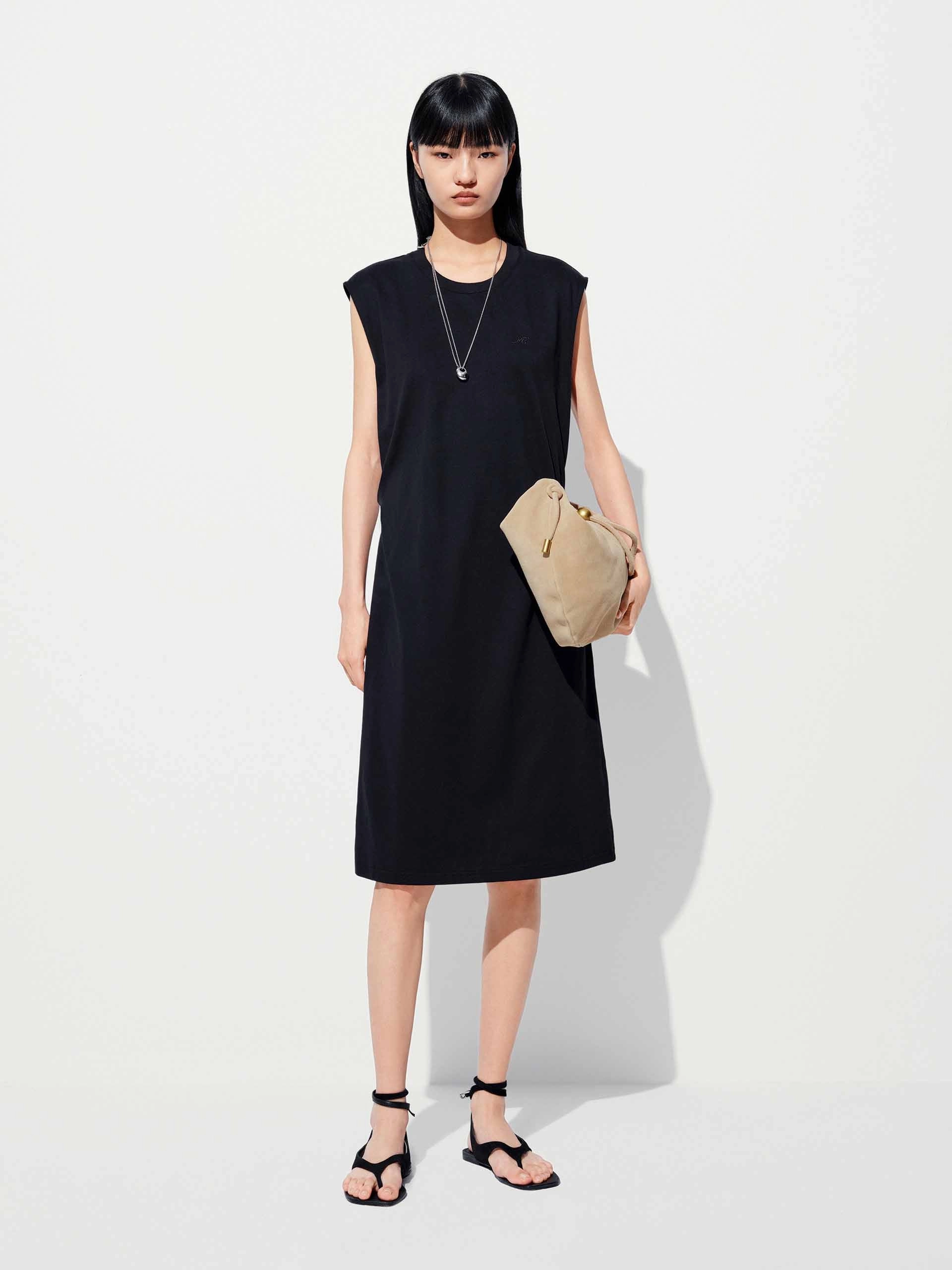Casual Vibes Ruffle Detail Round Neck Sleeveless Dress