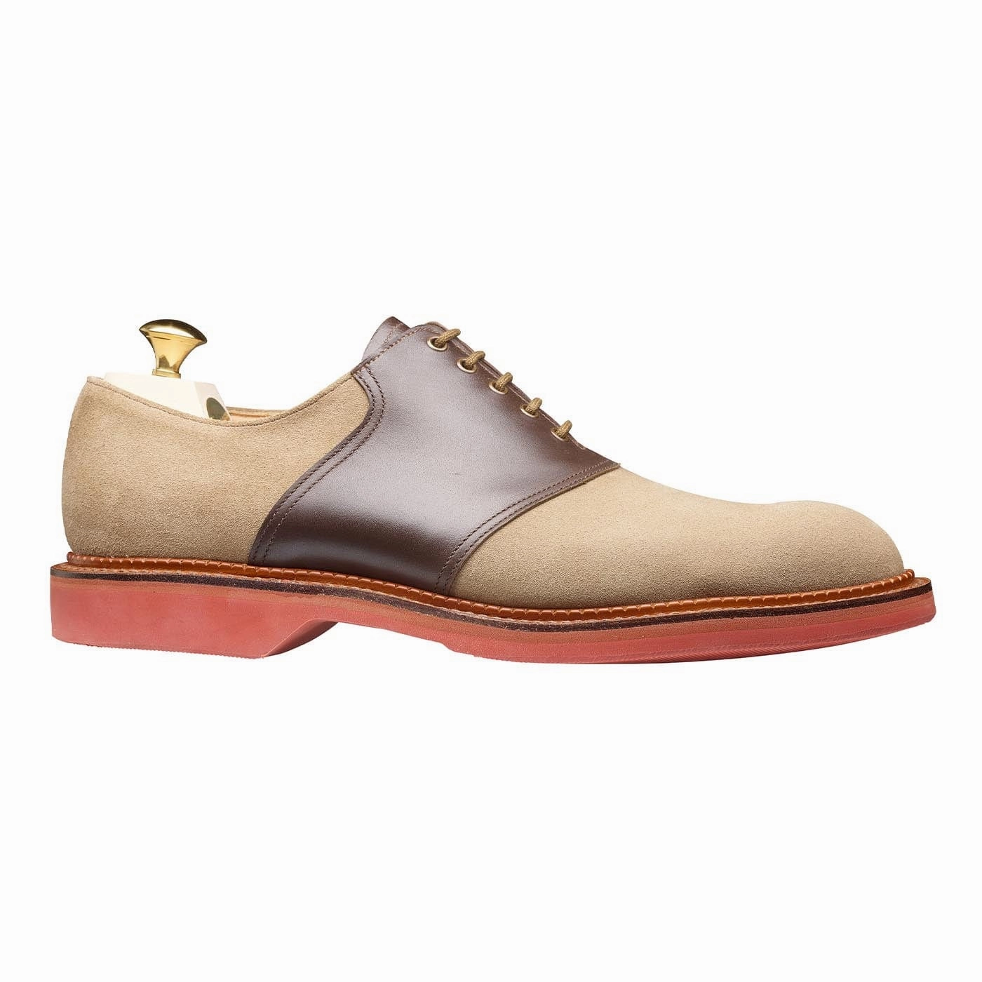 Polished Look Refined Shape Penn Khaki Suede & Dark Brown Wax Calf