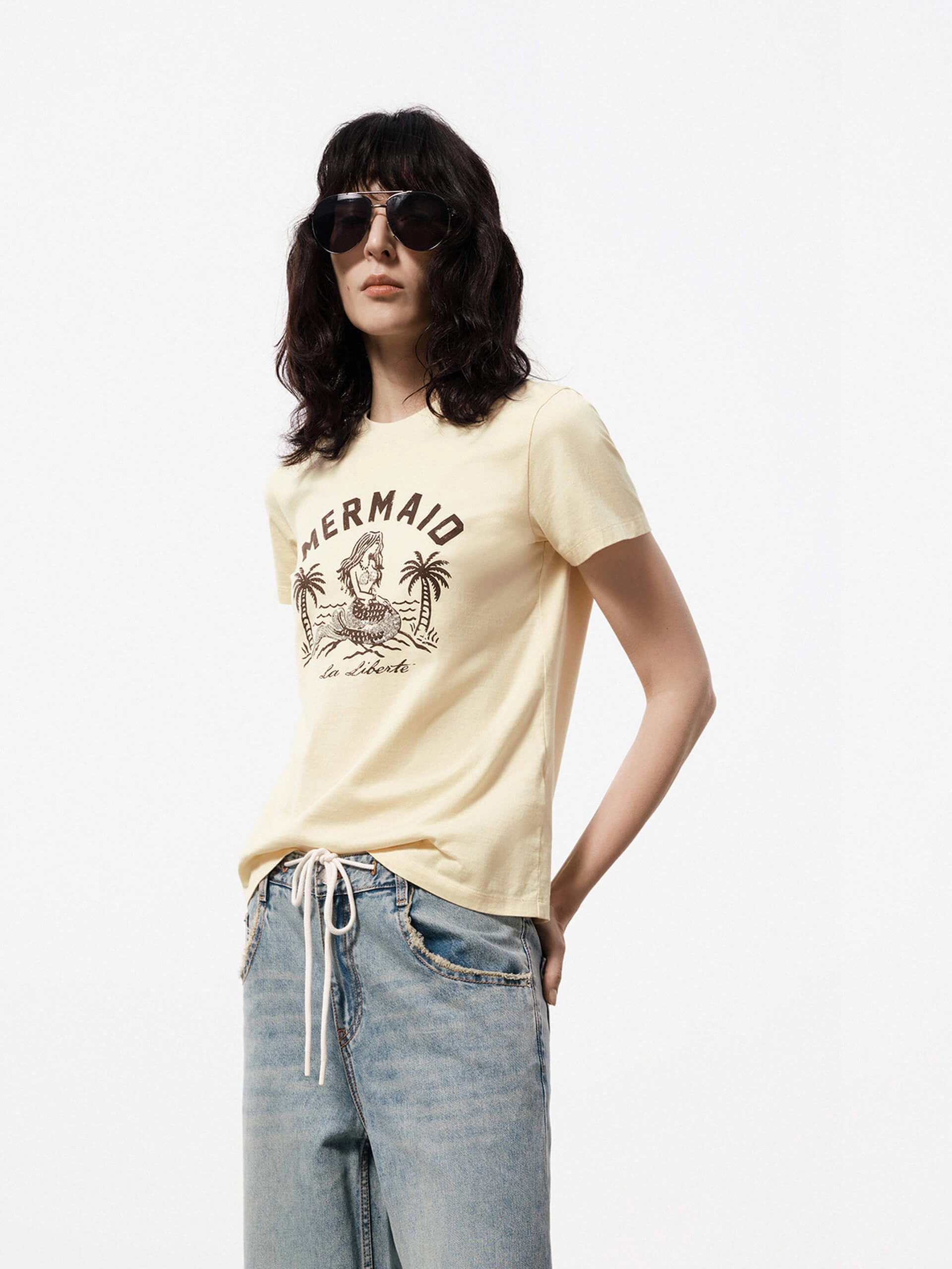 Movie Night Letter Print Regular T-shirt