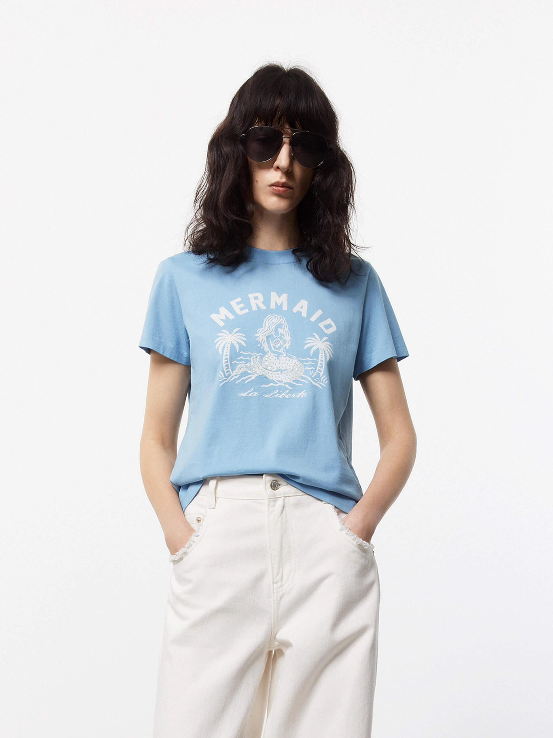 Letter Print Regular T-shirt Athletic Comfort Wear