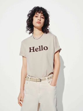 AllWeatherComfort Cotton Slogan Printed T-shirt