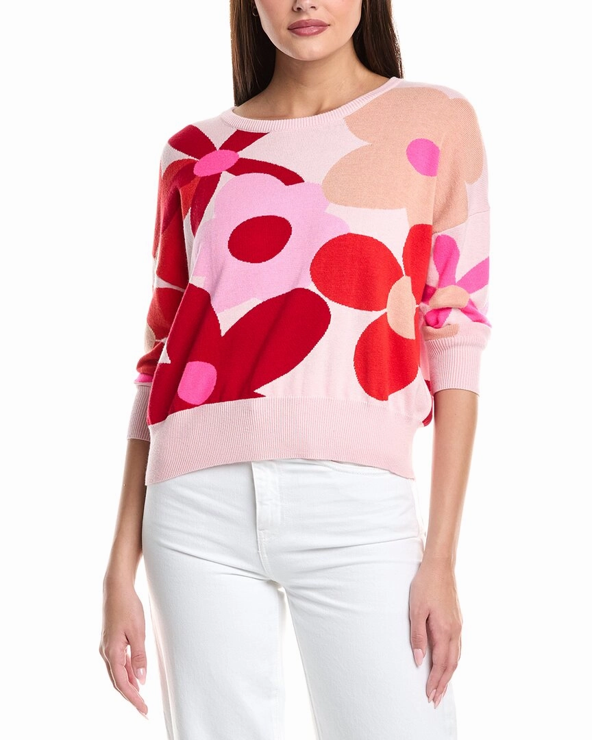 WISPR Floral Silk-Blend Sweater hypoallergenic Elastic hem