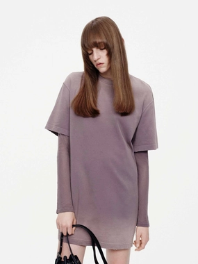 Hotfix Rhinestone T-shirt Dress Floating Shape