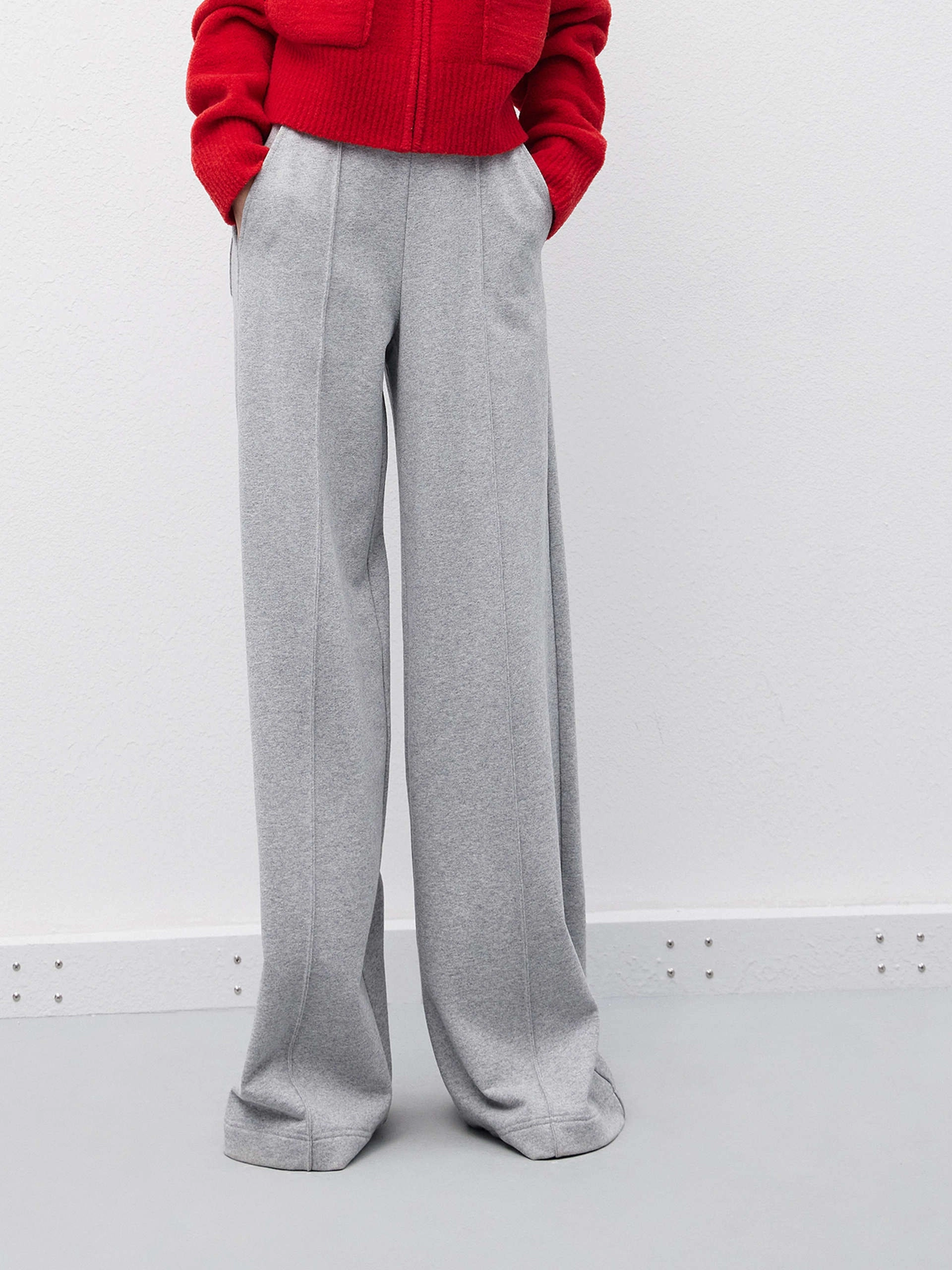 Low Rise Fit Breathable Design Drawstring Casual Trousers in Cotton