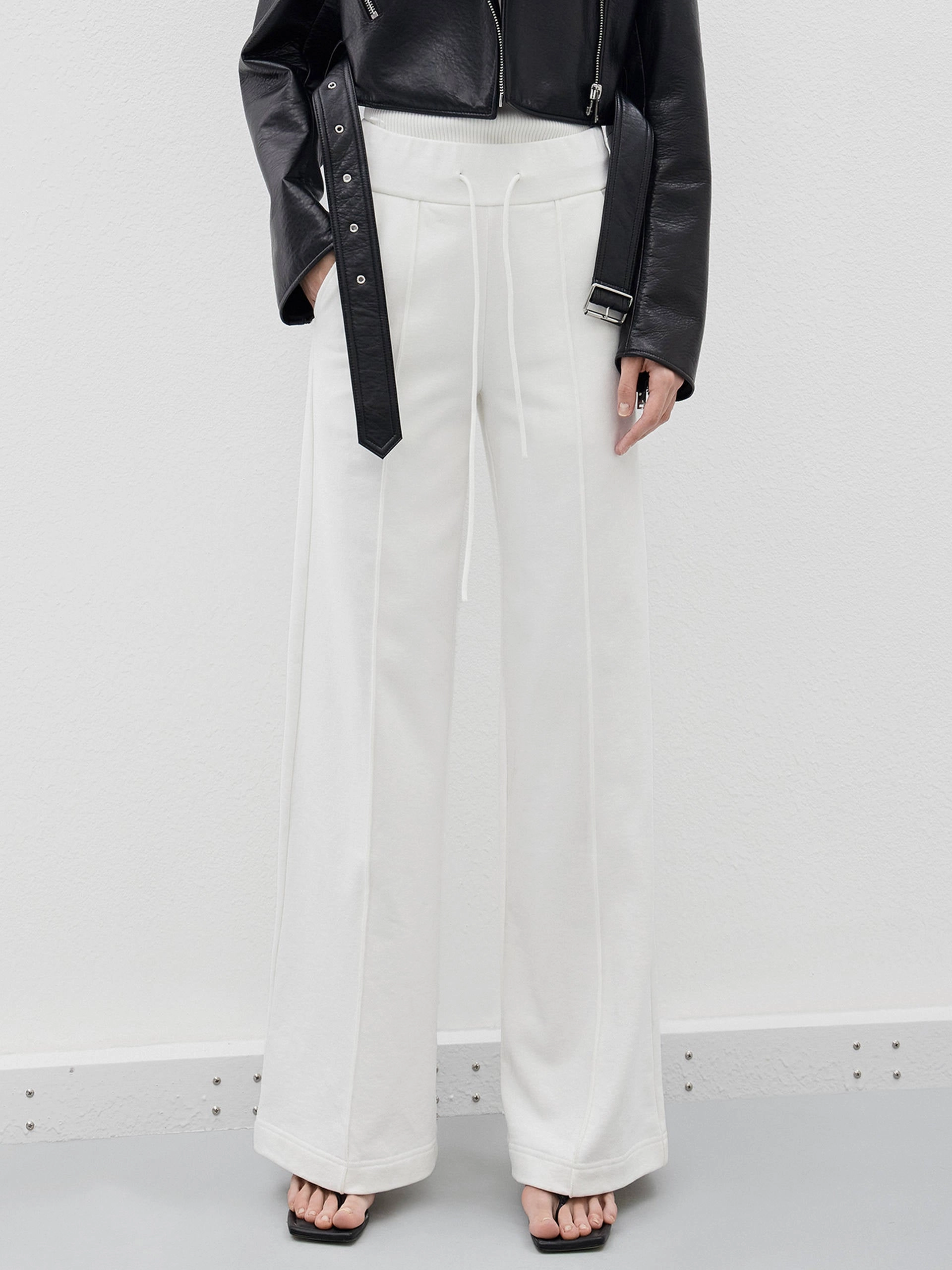Drawstring Casual Trousers in Cotton Utility Ready