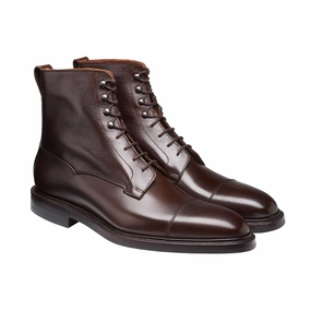 Slip Resistant Urban Traveler Perth Coffee Antique Calf & Dark Brown Willow Grain