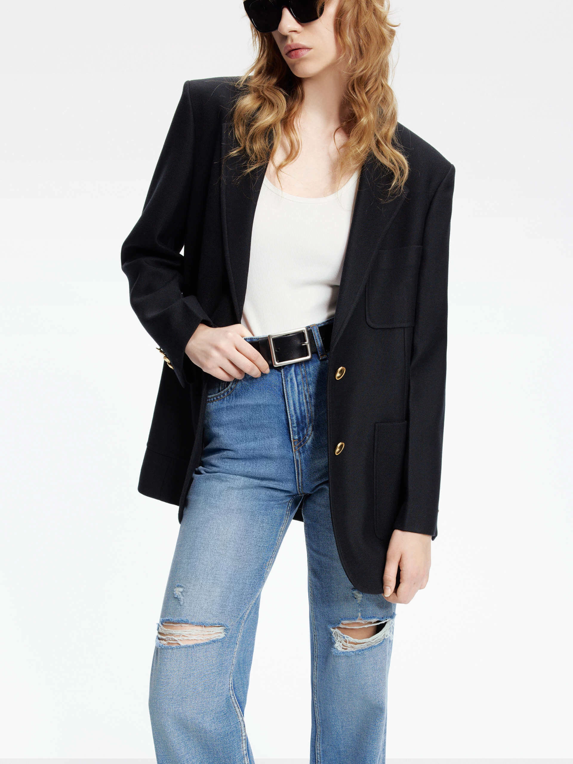 Single Breasted Tailored Blazer Thermal Core Technology