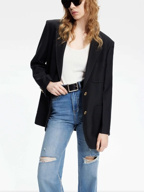 Sleek Outdoor Look Single Breasted Tailored Blazer