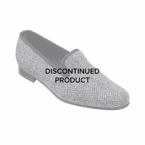 Plain Albert Grey Harris Tweed Ventilated Upper Quick Slip Sandals