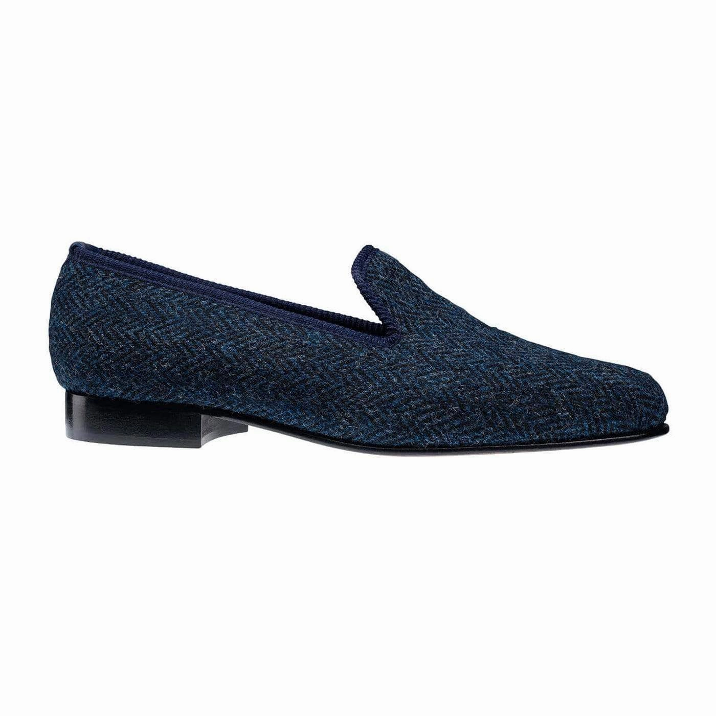 Plain Albert Navy Harris Tweed Easy Fit Walk Easy Travel Sandal
