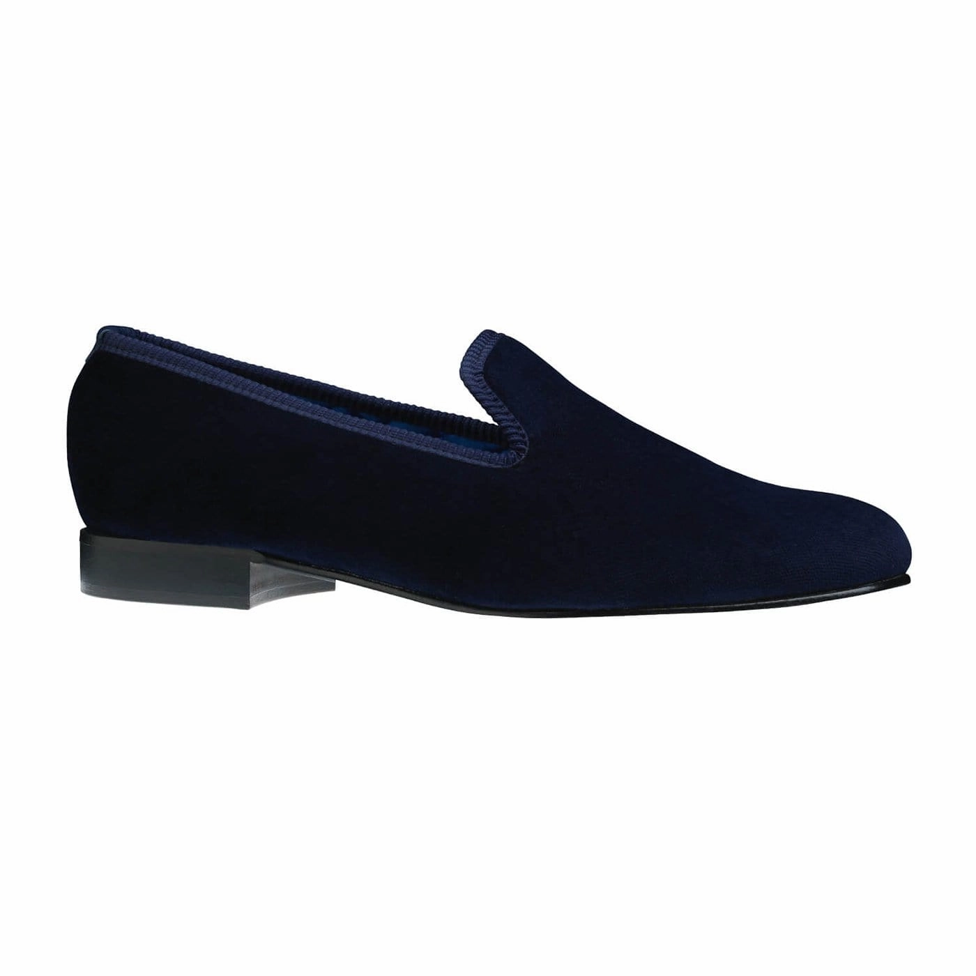 High Comfort Plain Albert Navy Velvet (Mens)